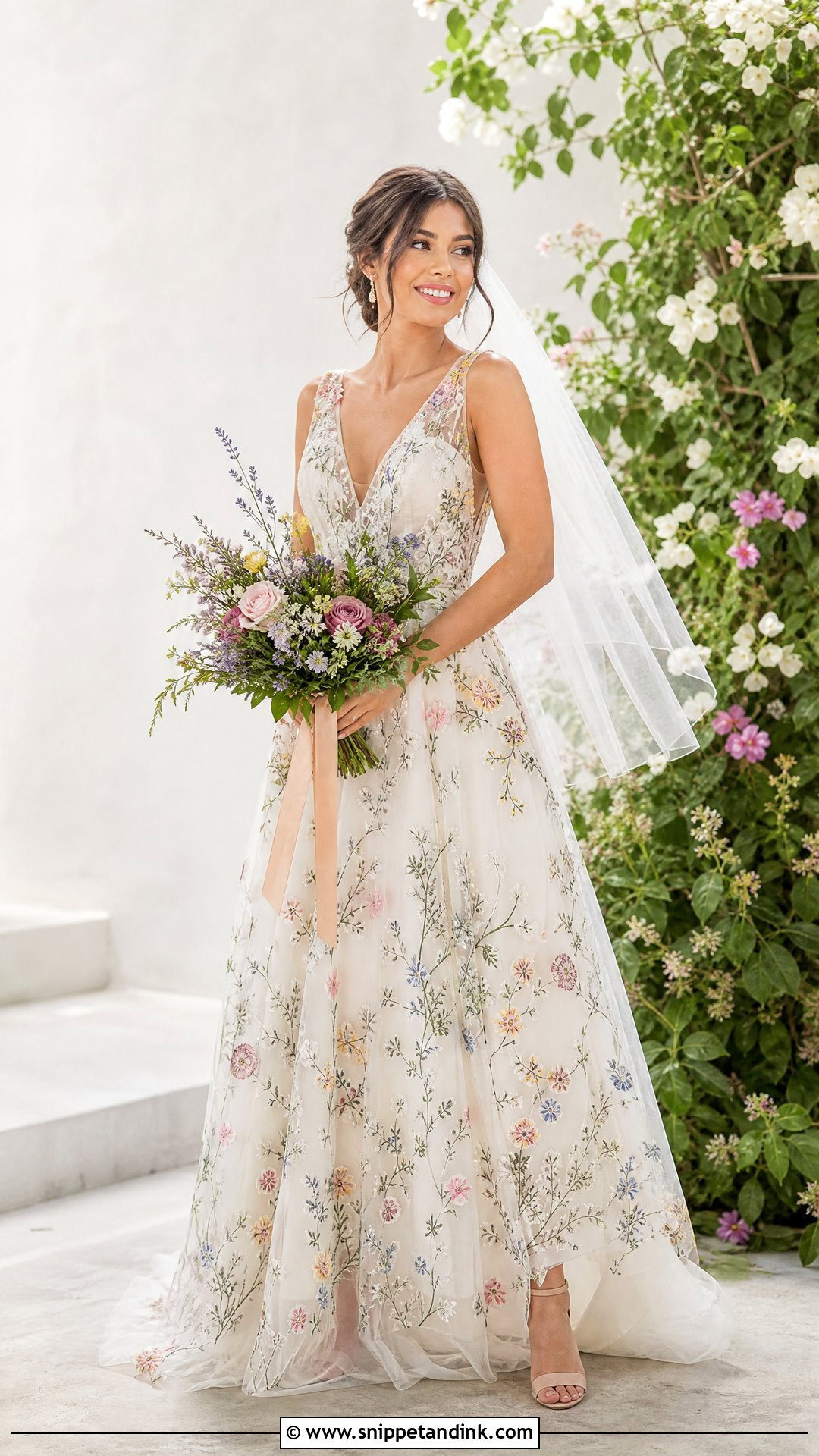 Boho Floral Embroidered Wedding Dress - Snippet and Ink - 25 Unique Wedding Dresses Boho