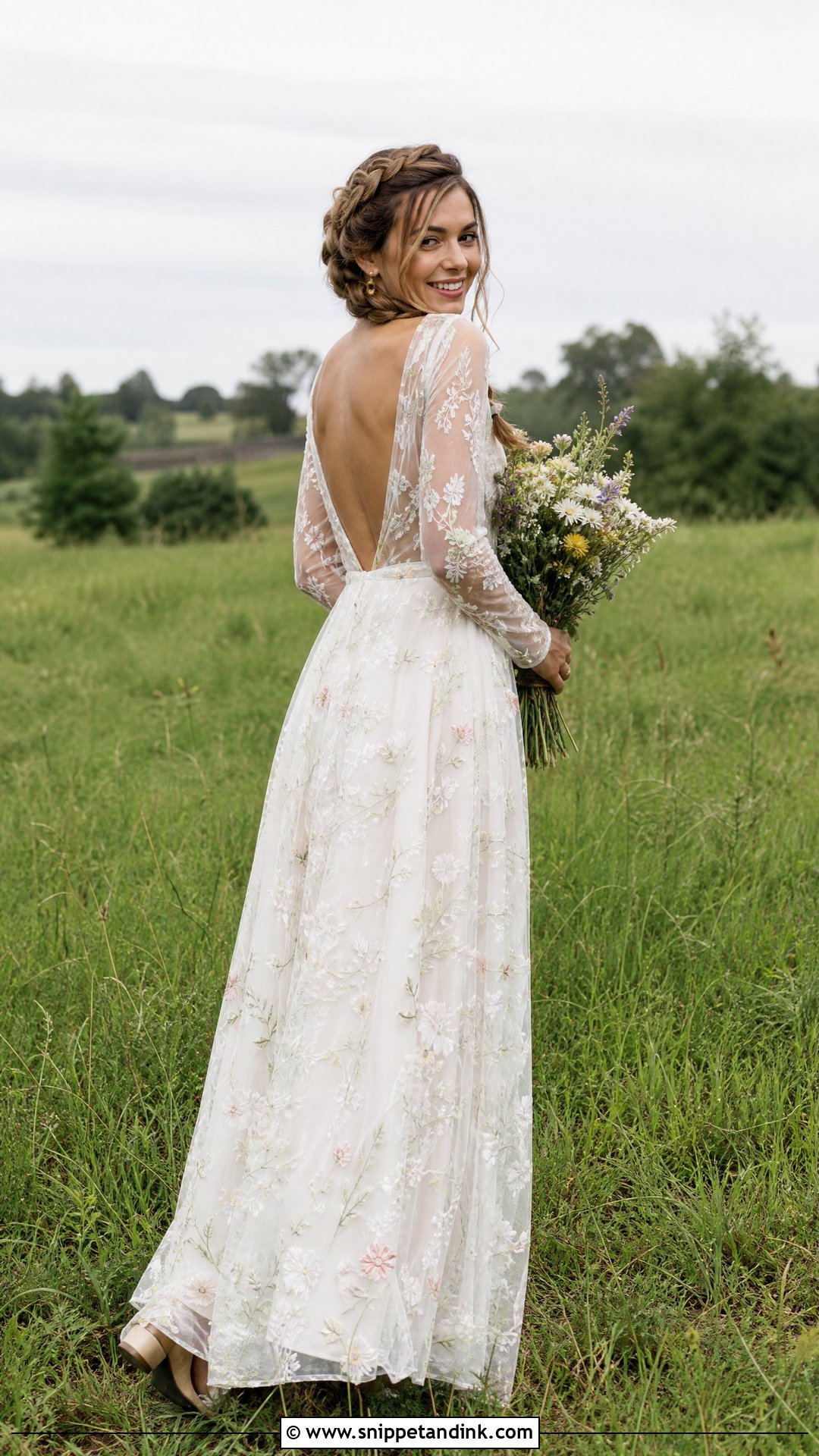 Boho Floral Wedding Dress - Snippet and Ink - 20 Flower Wedding Dresses