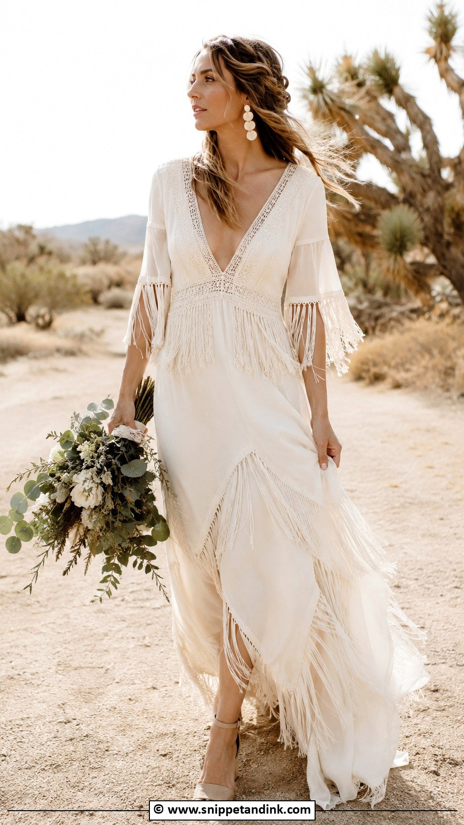 Boho Fringe Wedding Dress - Snippet and Ink - 25 Eclectic Wedding Dress Ideas