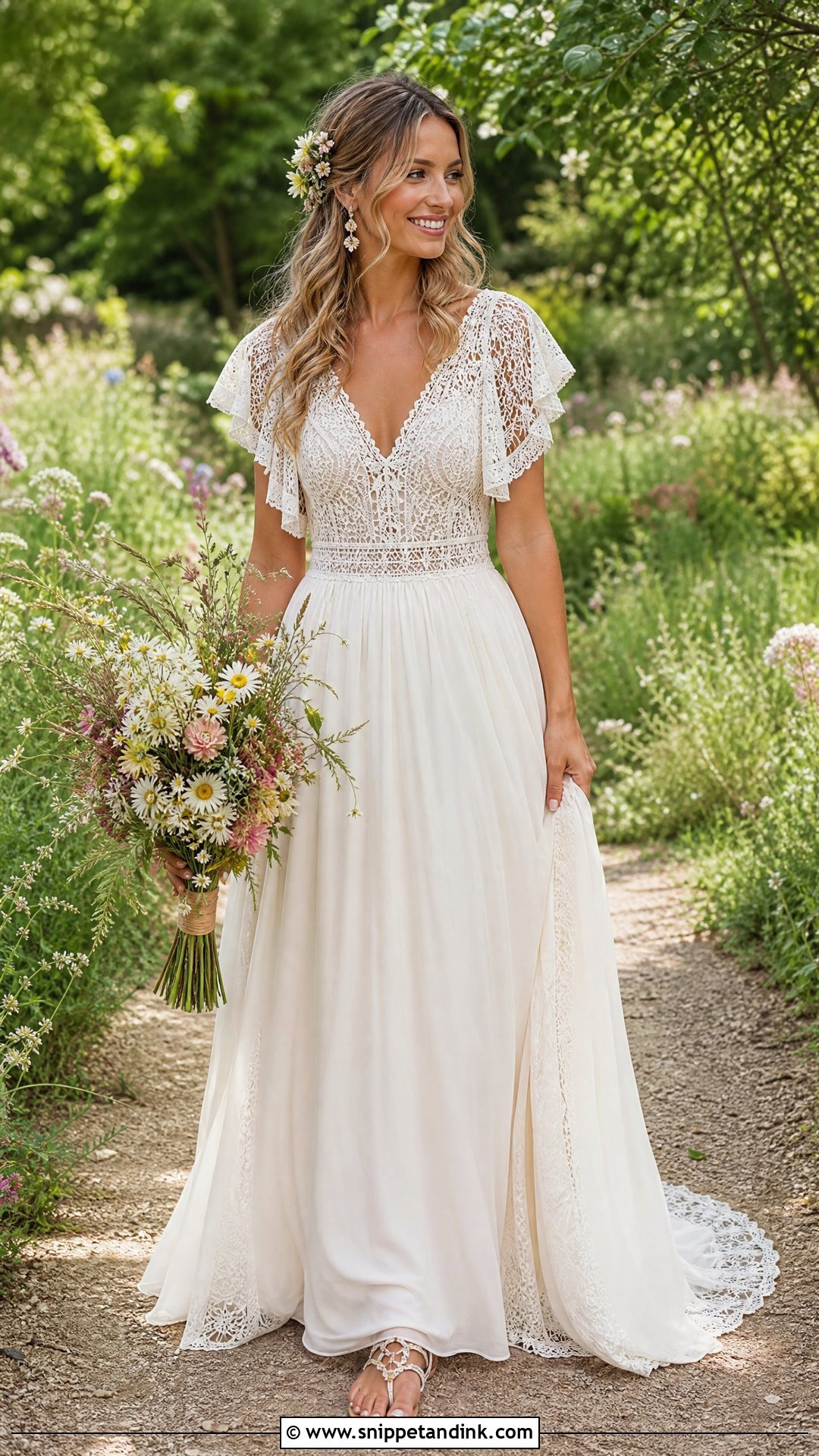 Boho Garden Wedding Gown - Snippet and Ink - 25 Garden Wedding Gown Ideas