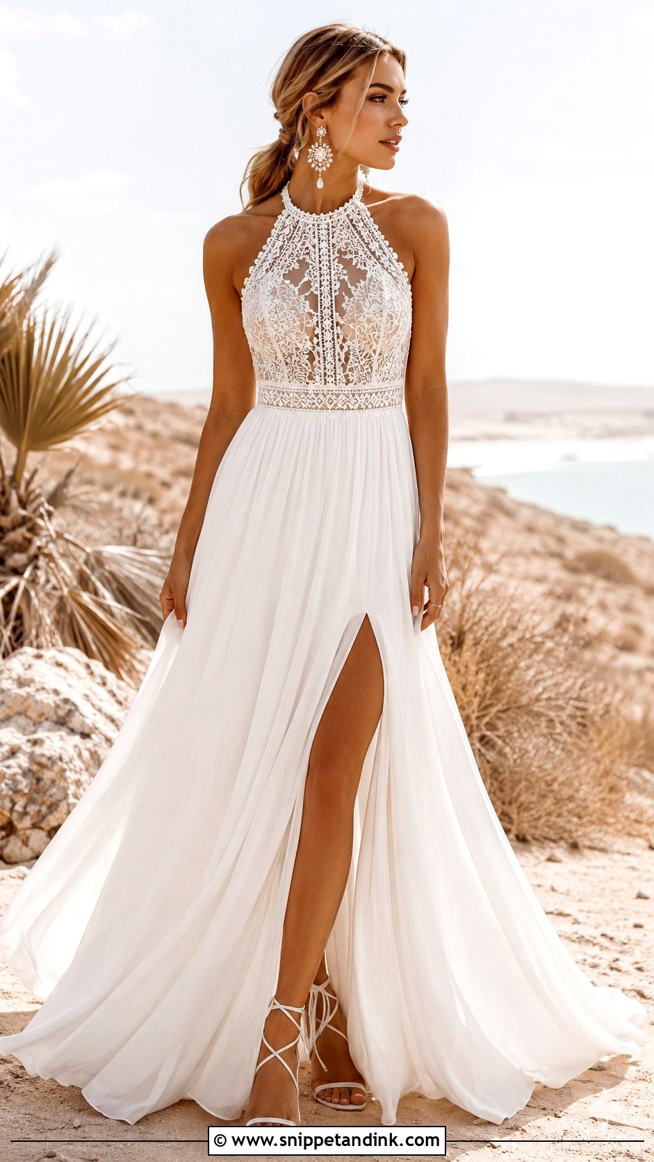 Boho Halter Wedding Dress - Snippet and Ink - 25 Boho Bride Dress Ideas