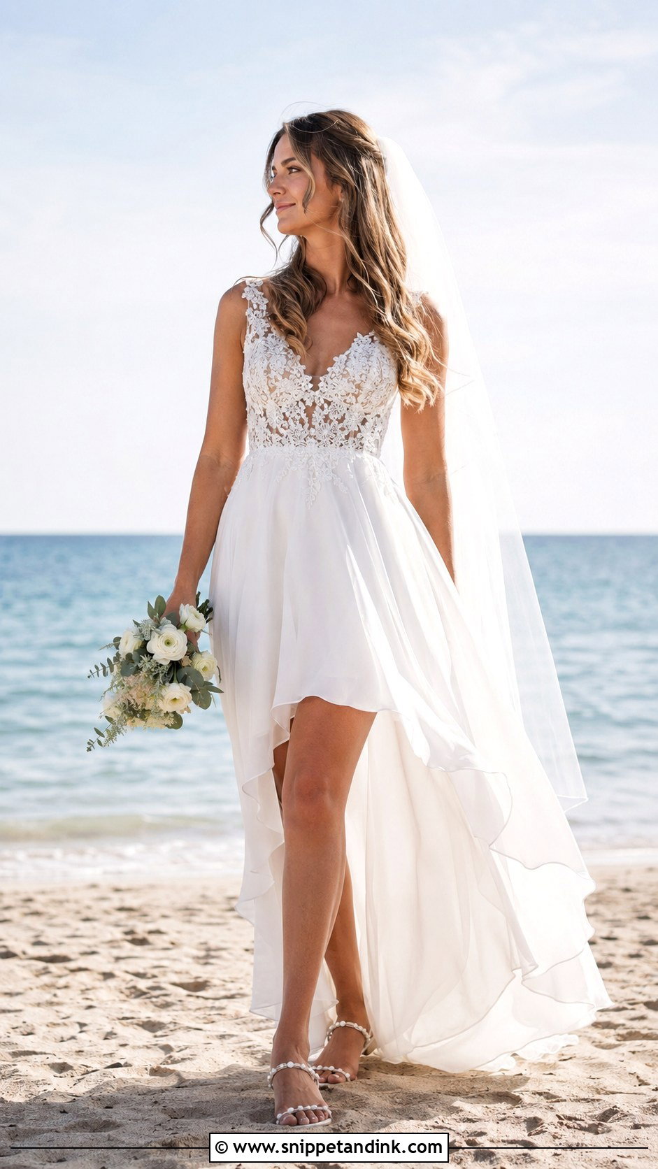 Boho High Low Beach Wedding Dress - Snippet and Ink - 25 Beachy Wedding Dress Boho Ideas