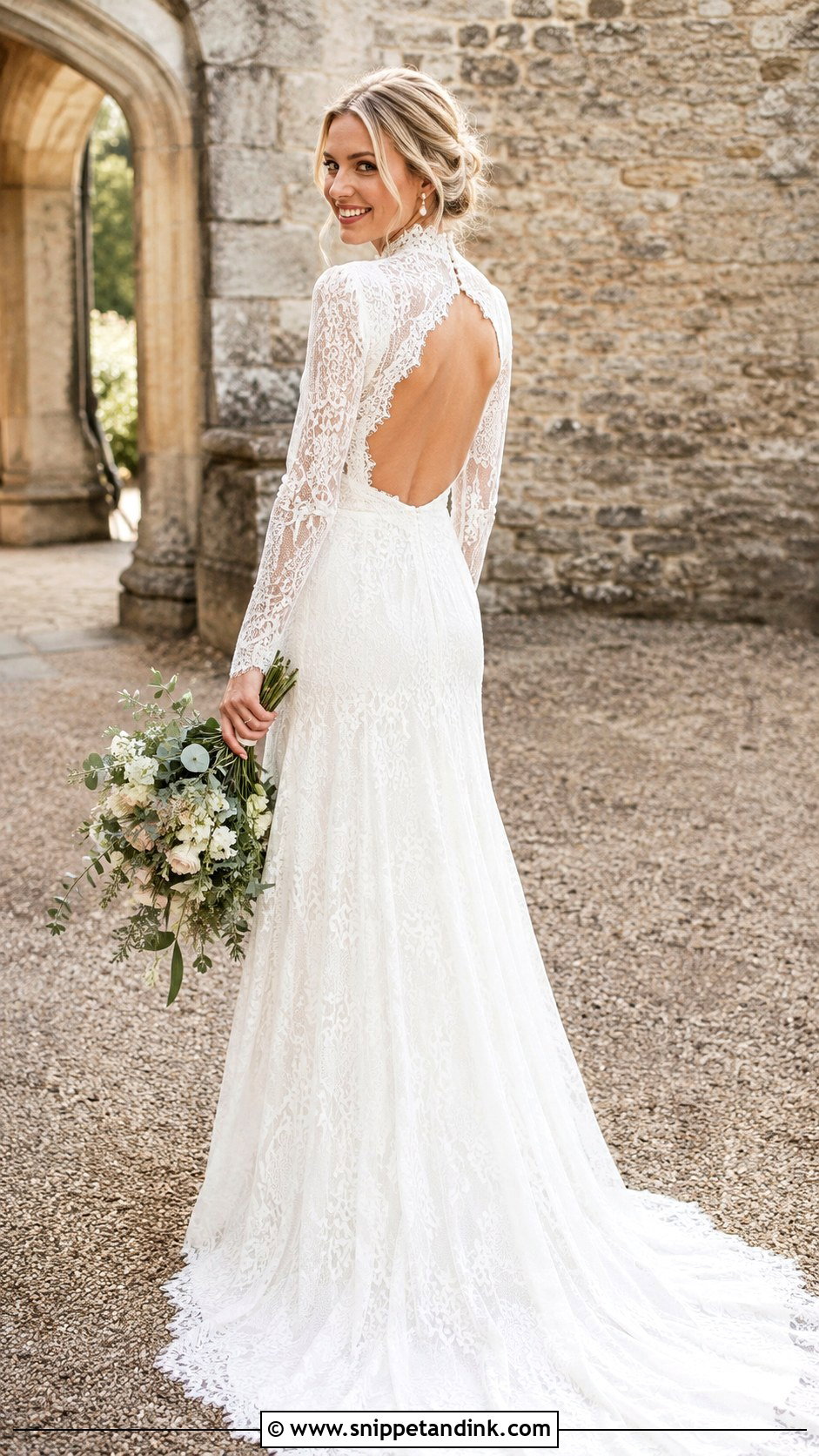 Boho High Neck Wedding Dress - Snippet and Ink - 25 Boho Bride Dress Ideas
