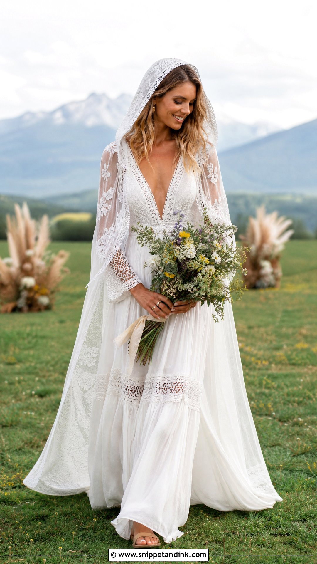 Boho Hooded Wedding Dress - Snippet and Ink - 20 Wedding Dress with Hood Ideas