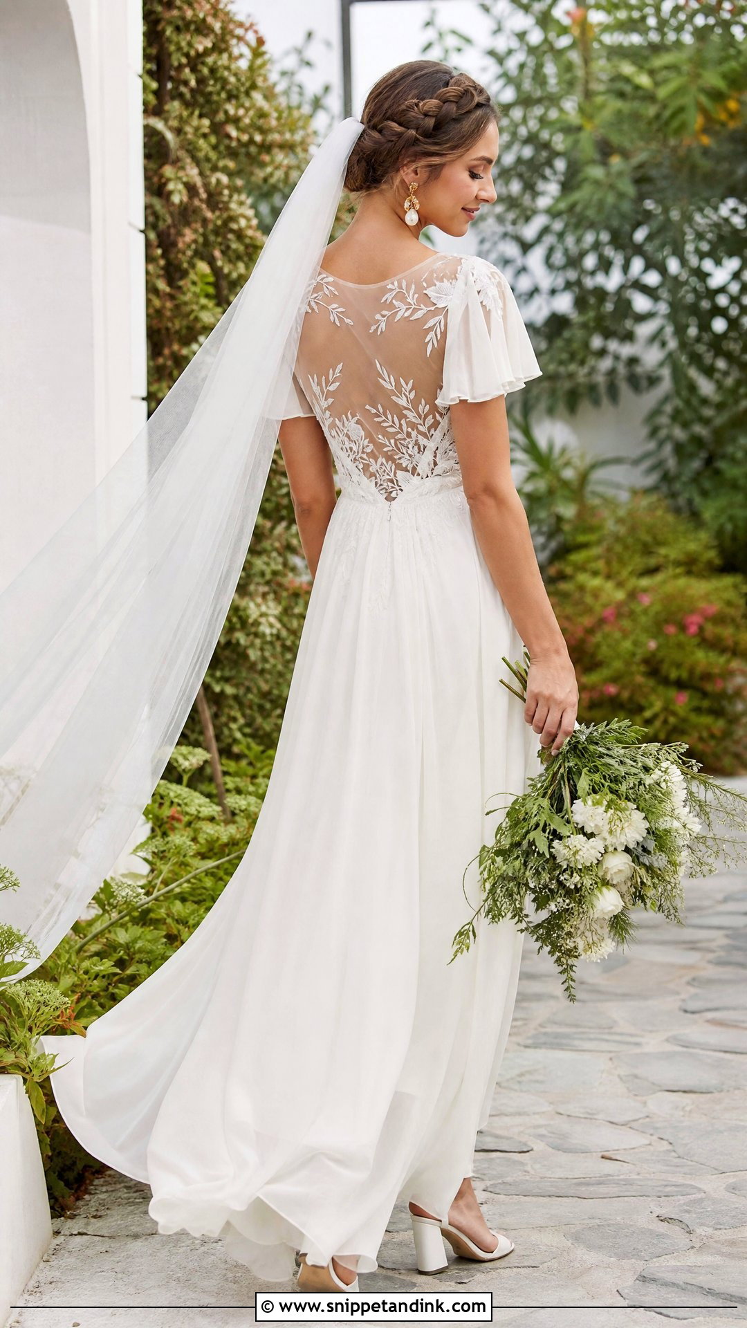 Boho Illusion Back Wedding Dress - Snippet and Ink - 20 Illusion Back Wedding Dress Ideas