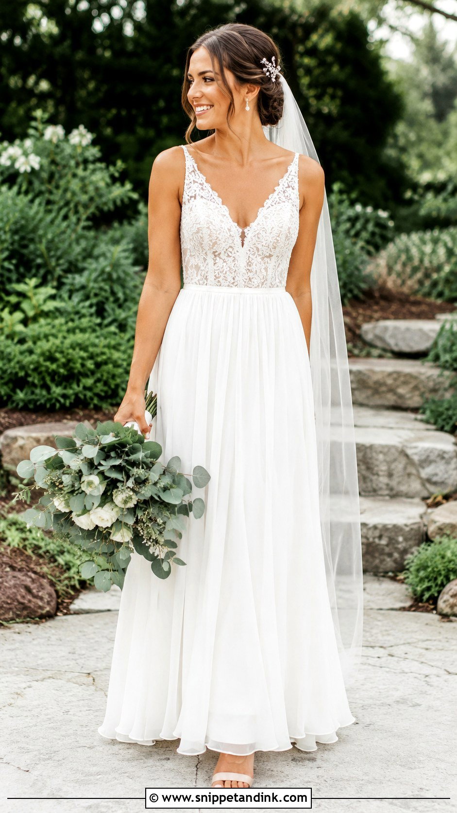 Boho Lace Bodice Wedding Dress - Snippet and Ink - 20 Lace Bodice Wedding Dress Ideas