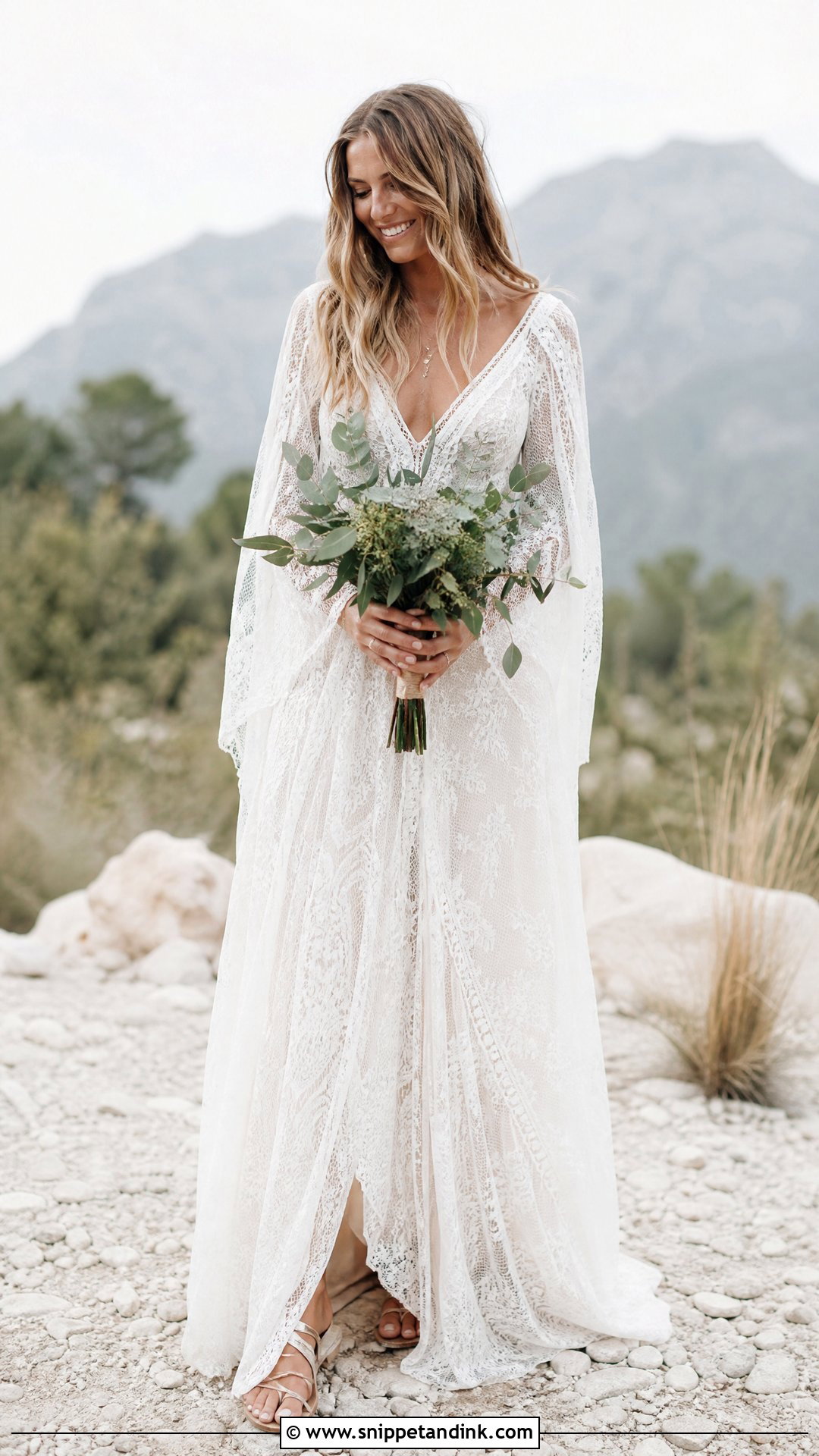 Boho Lace Bridal Gown - Snippet and Ink - 25 Lace Bridal Gown Ideas