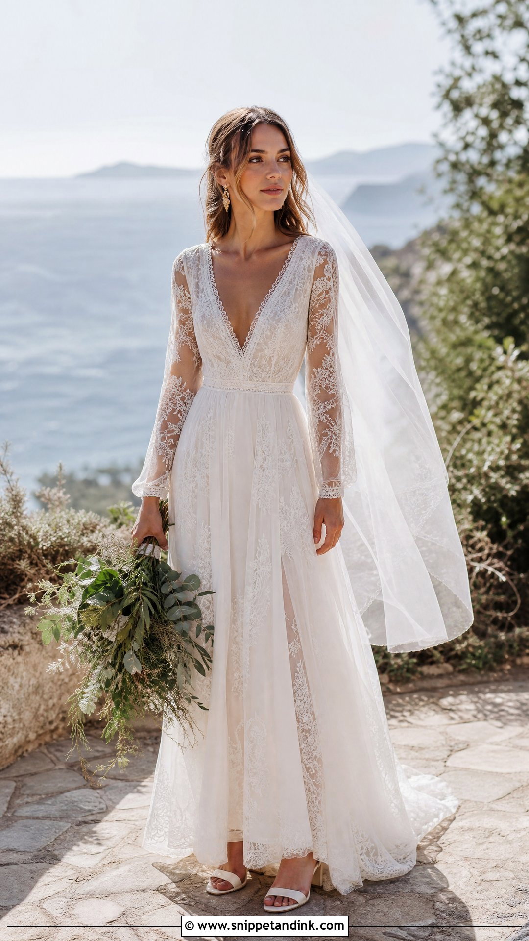 Boho Lace Bridal Outfit - Snippet and Ink - 20 Vogue Bridal Ideas