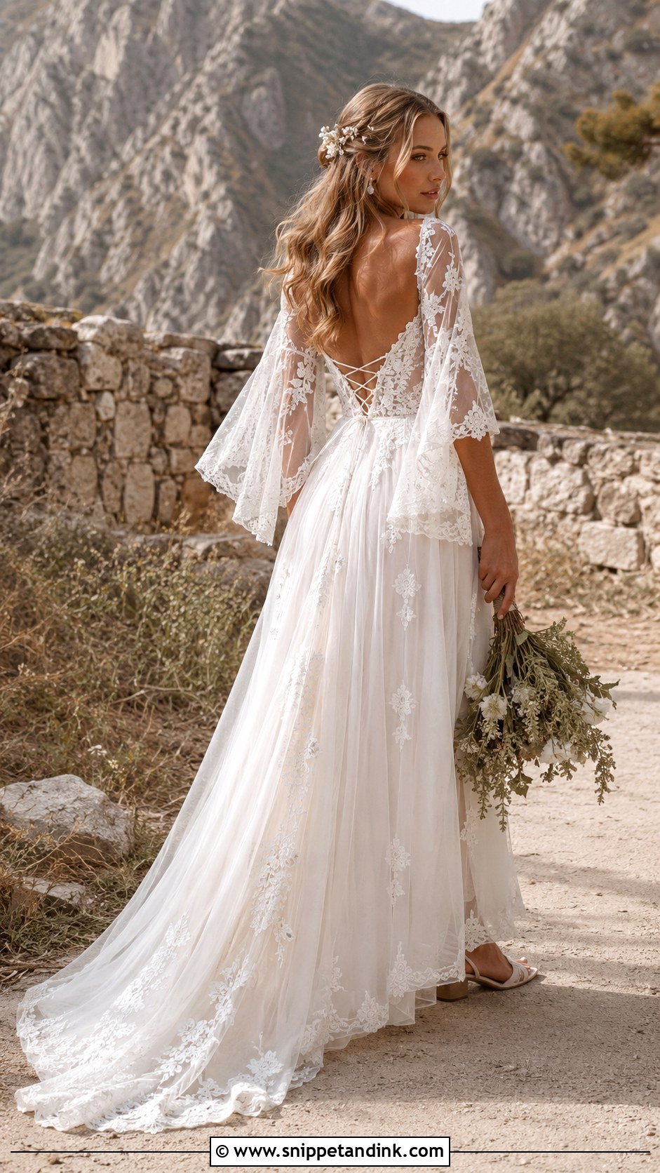 Boho Lace Corset Wedding Dress - Snippet and Ink - 25 Lace Corset Wedding Dress Ideas