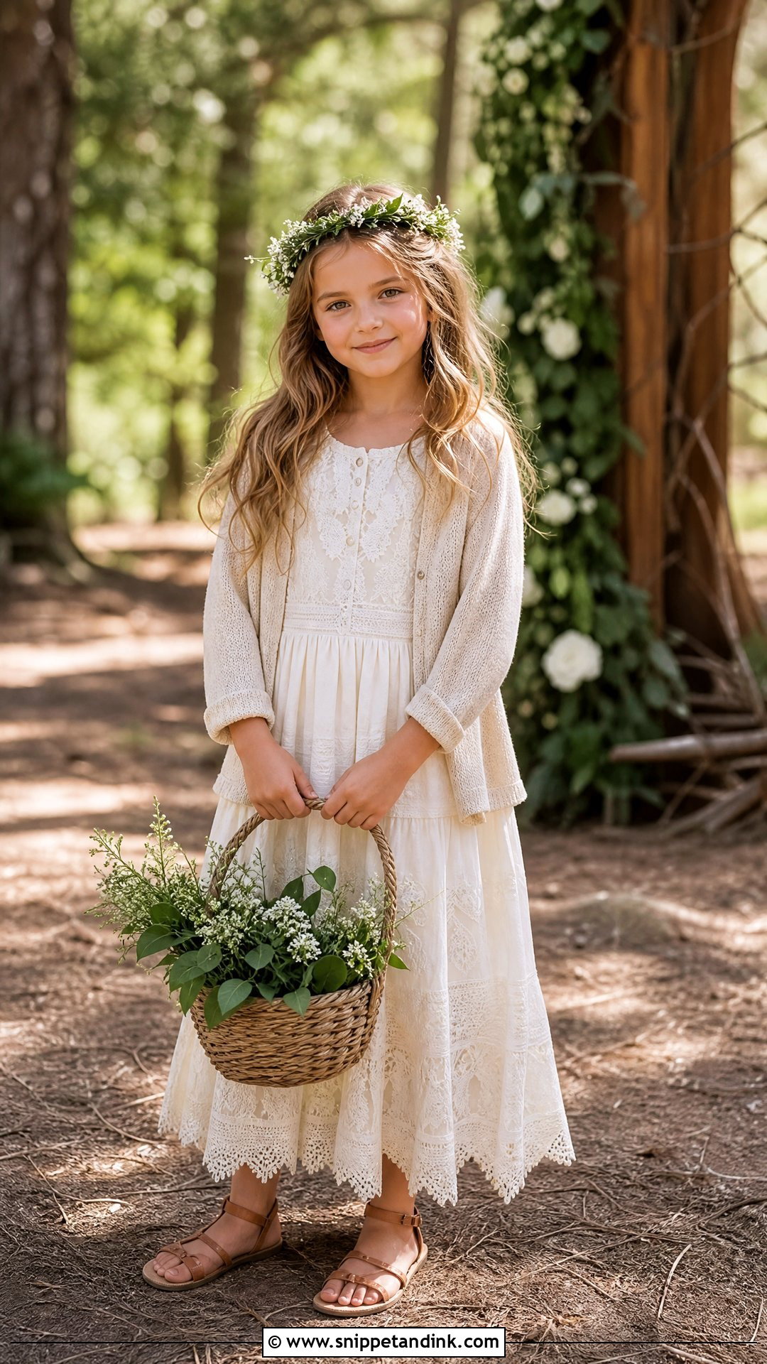 Boho Lace Flower Girl Wedding Dress - Snippet and Ink - 20 Wedding Dress for Kids Girl Ideas