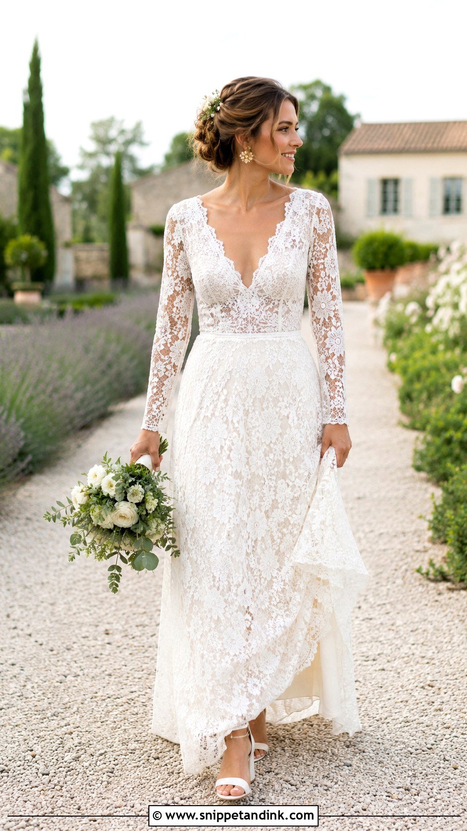 Boho Lace French Wedding Dress - Snippet and Ink - 20 French Wedding Dresses