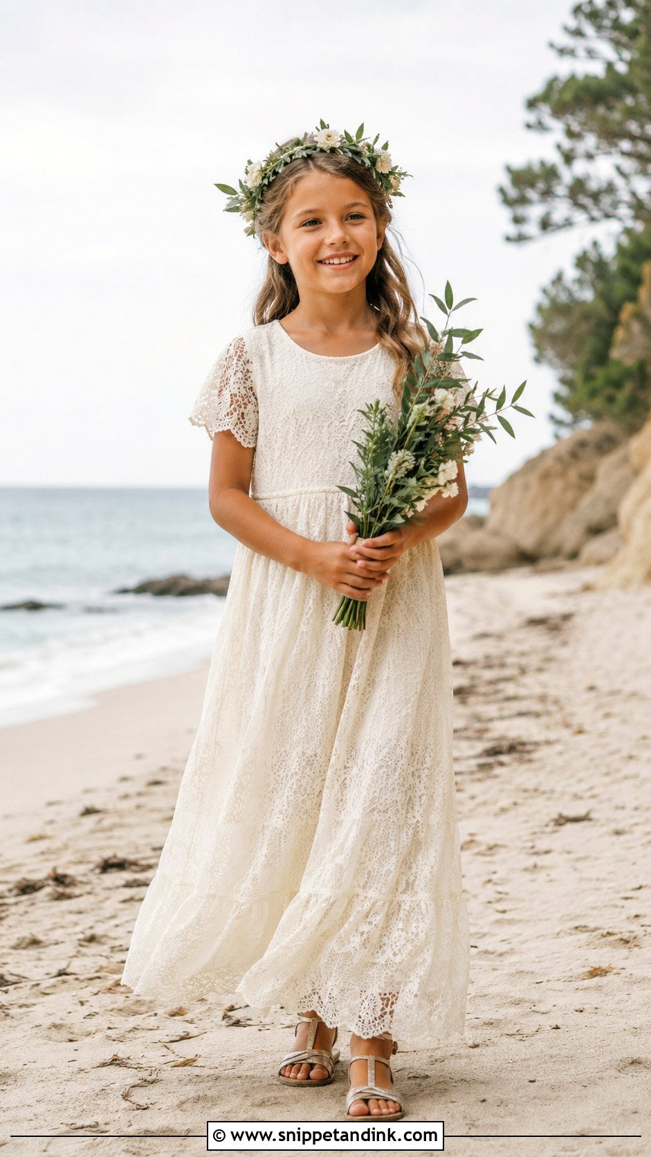 Boho Lace Girl Dress for Beach Wedding - Snippet and Ink - 20 Girl Dresses for Wedding
