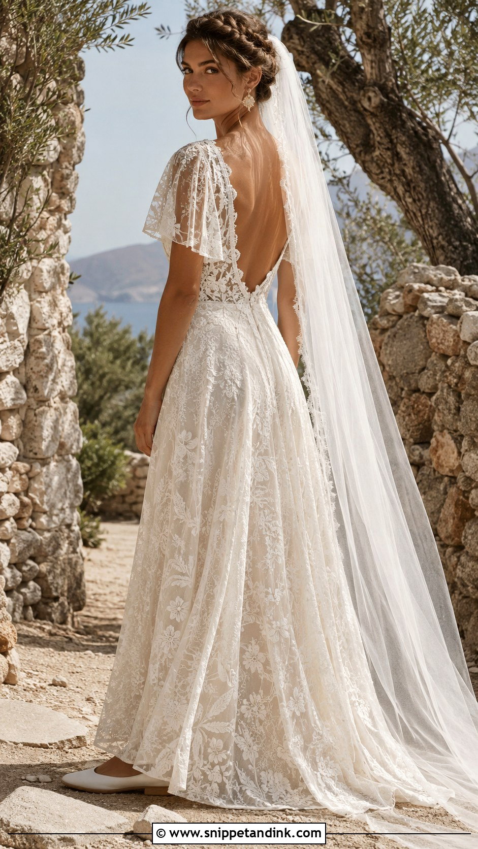 Boho Lace Greece Wedding Dress - Snippet and Ink - 20 Greece Wedding Dress Ideas