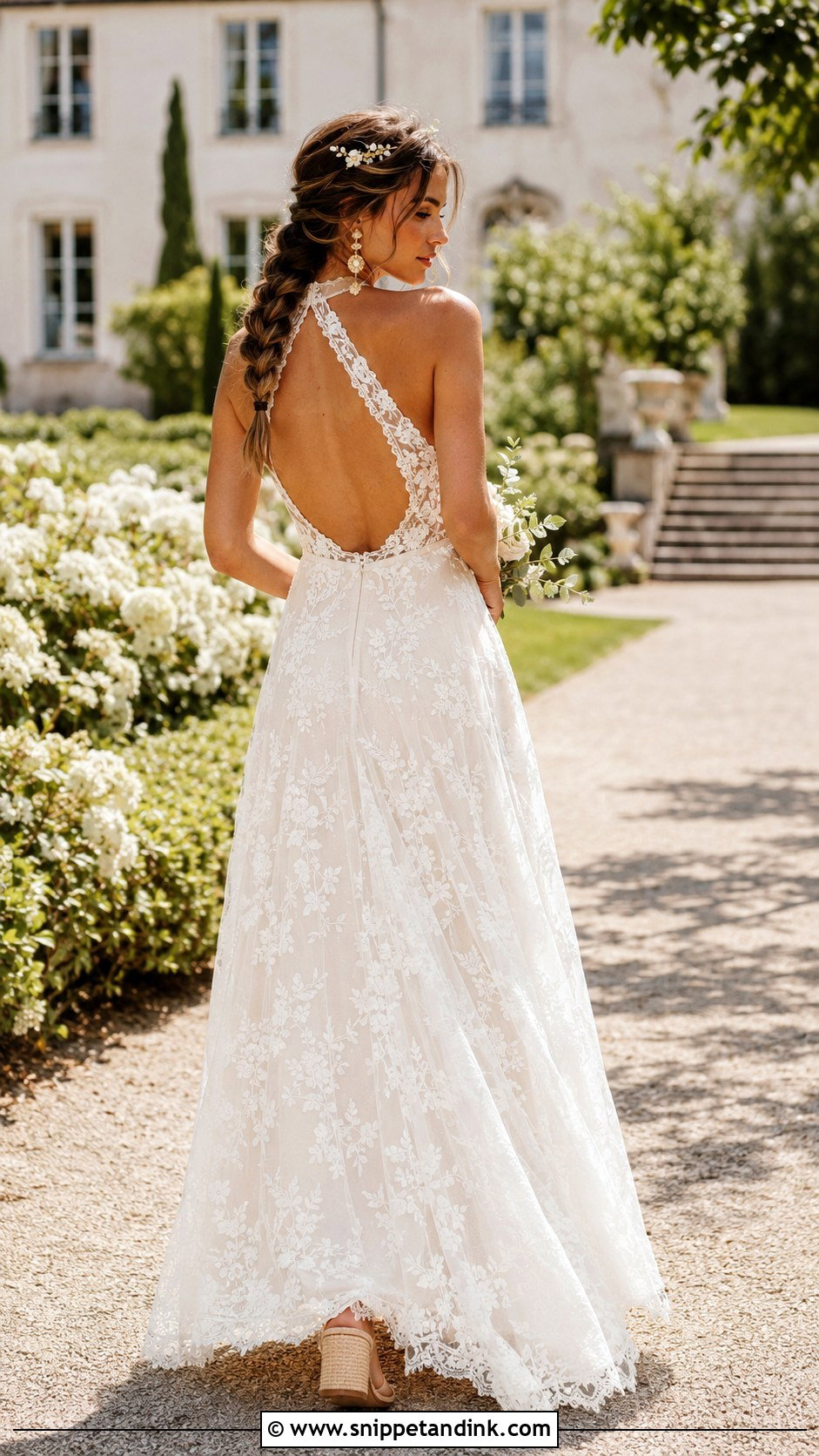 Boho Lace Halter Wedding Dress - Snippet and Ink - 20 Wedding Dresses Halter Top