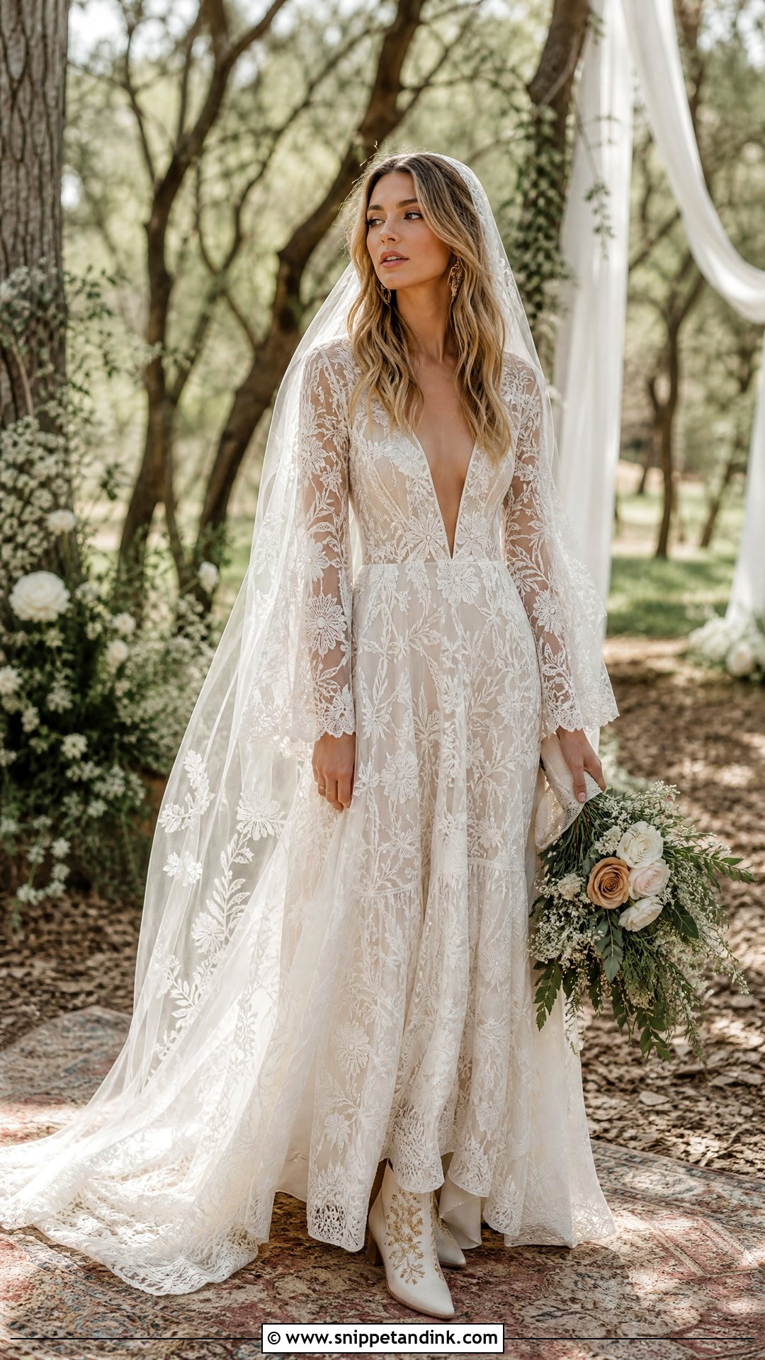 Boho Lace Indie Wedding Dress - Snippet and Ink - 25 Indie Wedding Dress Ideas