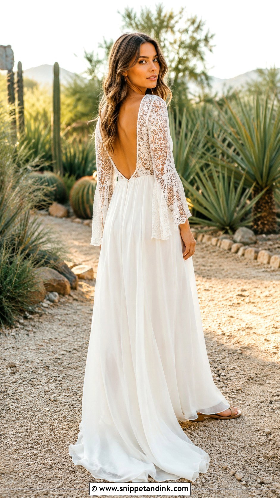 Boho Lace Sleeve Wedding Dress - Snippet and Ink - 25 Lace Sleeves Wedding Dresses