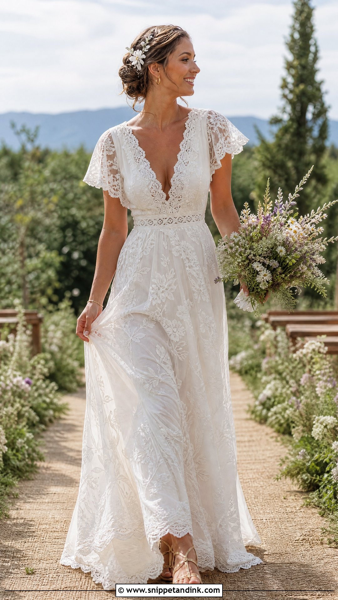 Boho Lace Summer Wedding Dress - Snippet and Ink - 20 Wedding Dresses for Summer