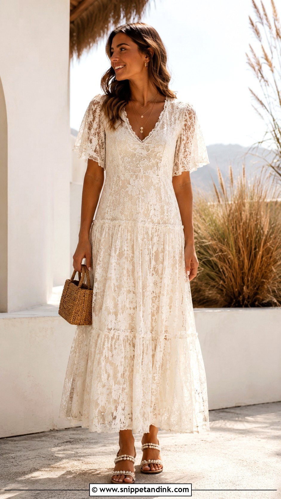 Boho Lace Vow Renewal Dress - Snippet and Ink - 20 Wedding Renewal Dress Ideas