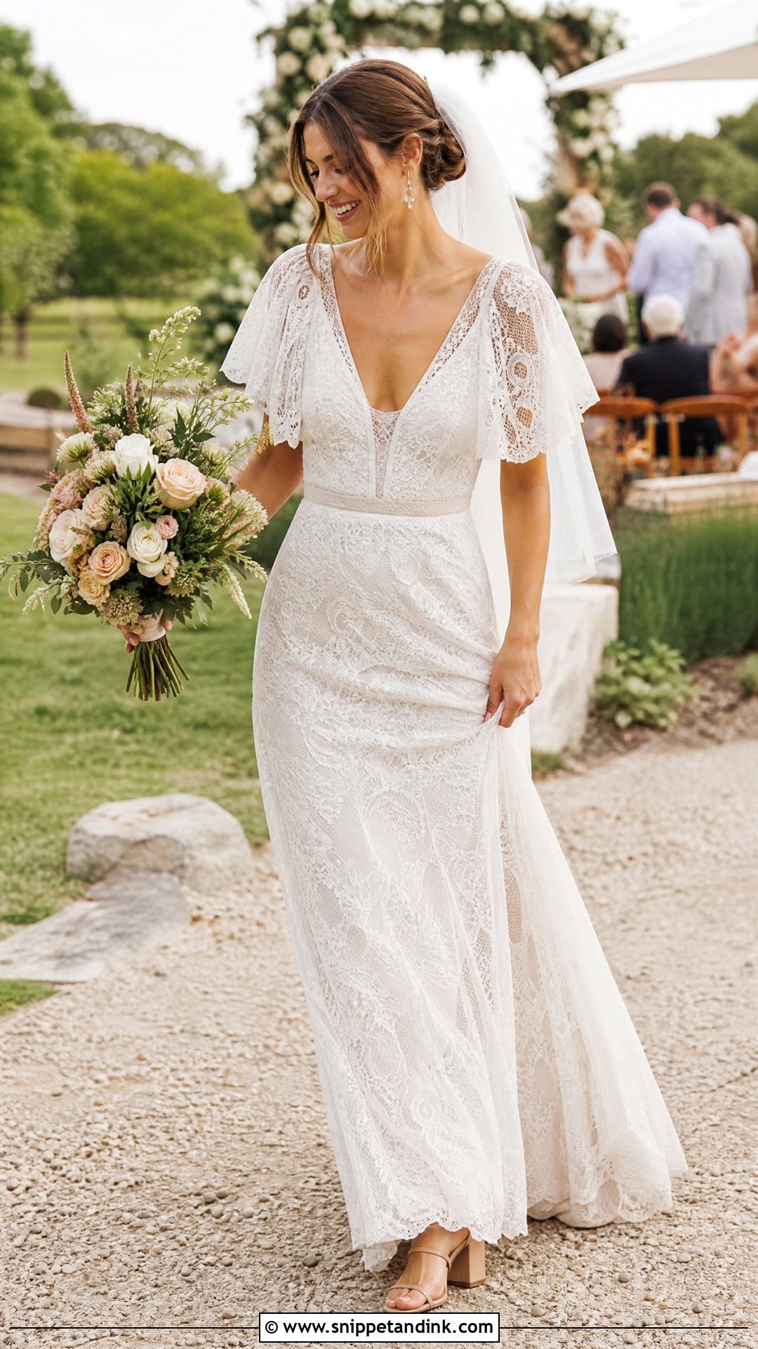 Boho Lace Wedding Bride Outfit - Snippet and Ink - 20 Outfits for Bride