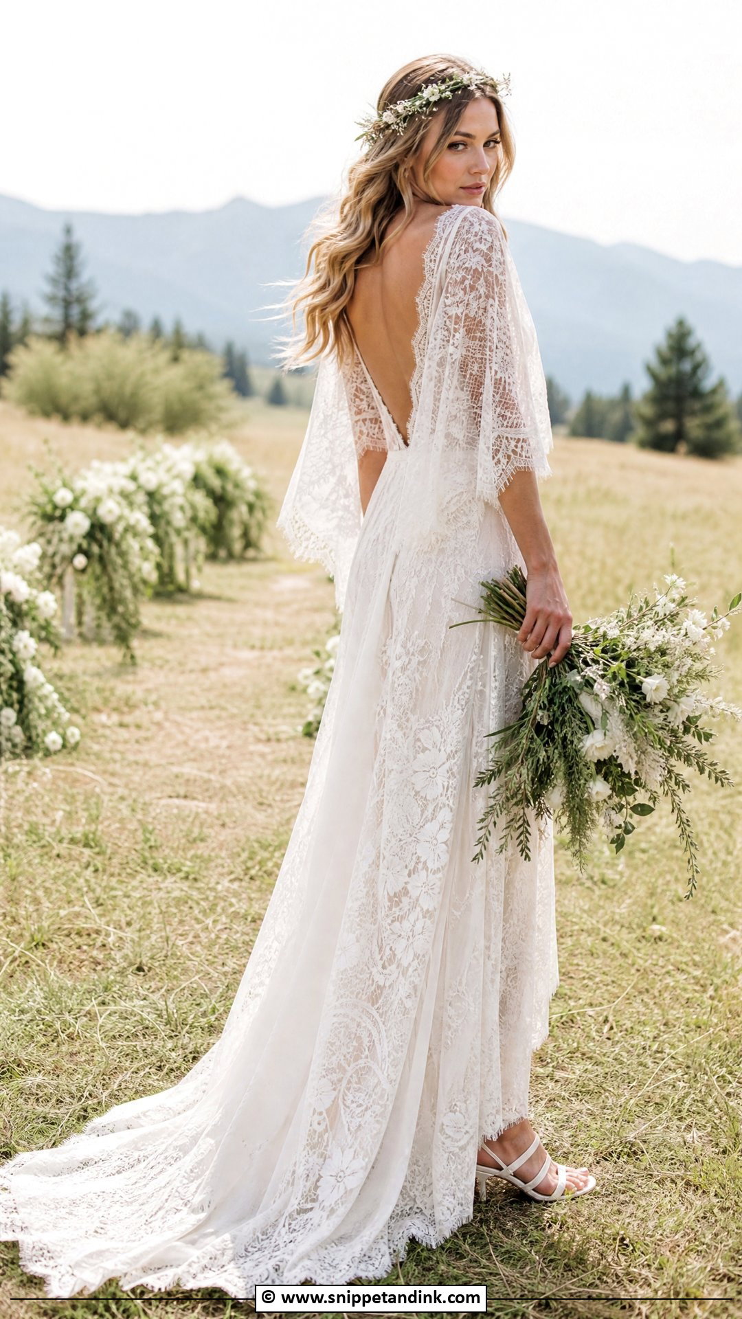 Boho Lace Wedding Dress - Snippet and Ink - 35 Ethereal Wedding Dress Ideas