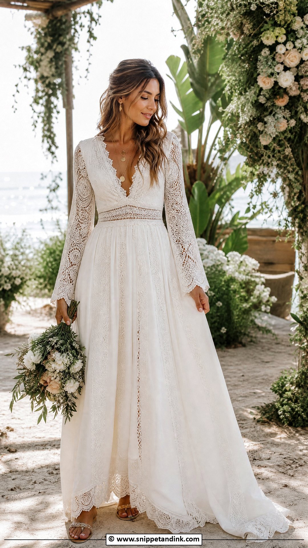 Boho Lace Wedding Dress - Snippet and Ink - 35 Lace Wedding Dress Ideas