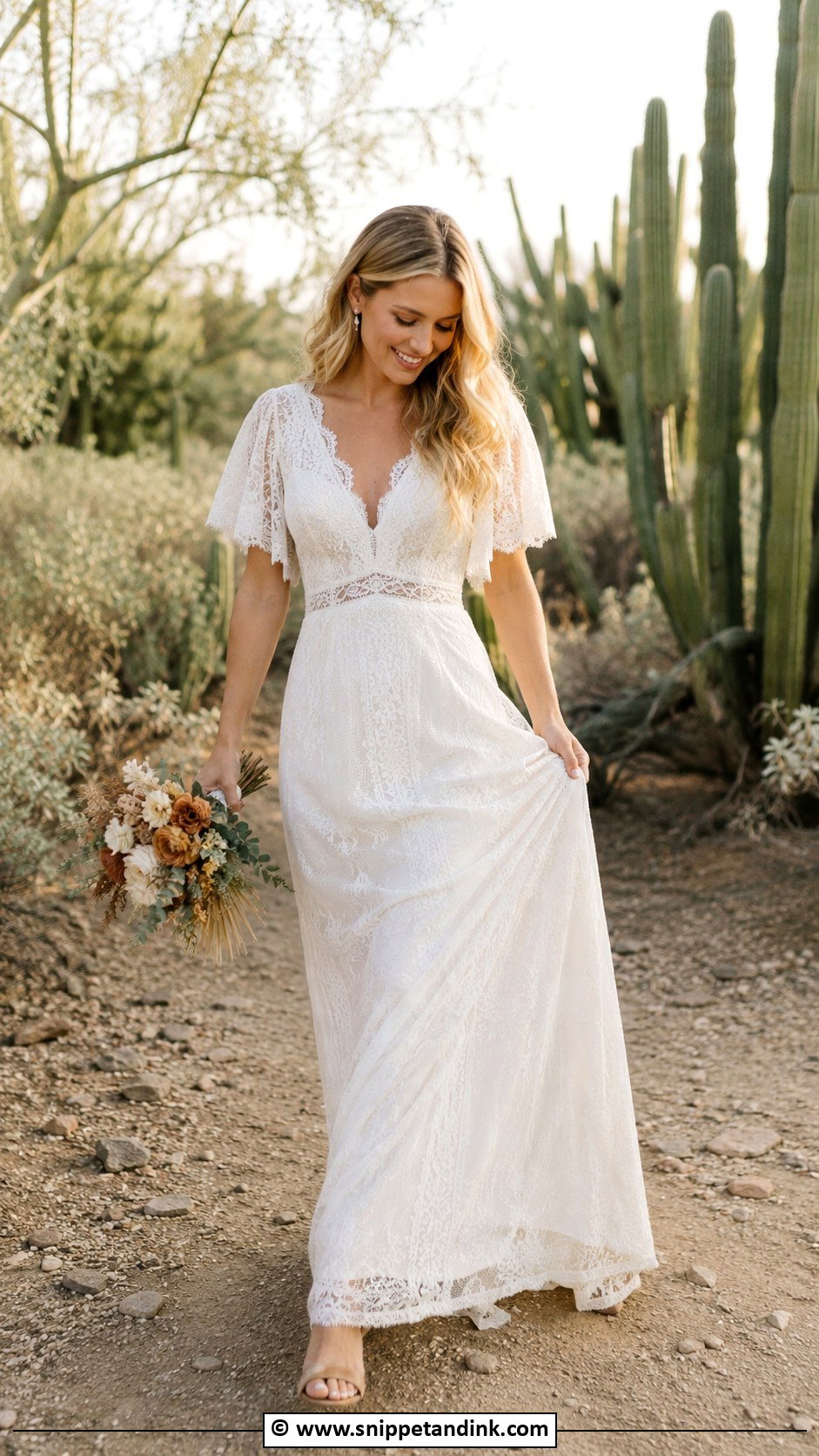 Boho Lace Wedding Dress - Snippet and Ink - 35 Wedding Dresses