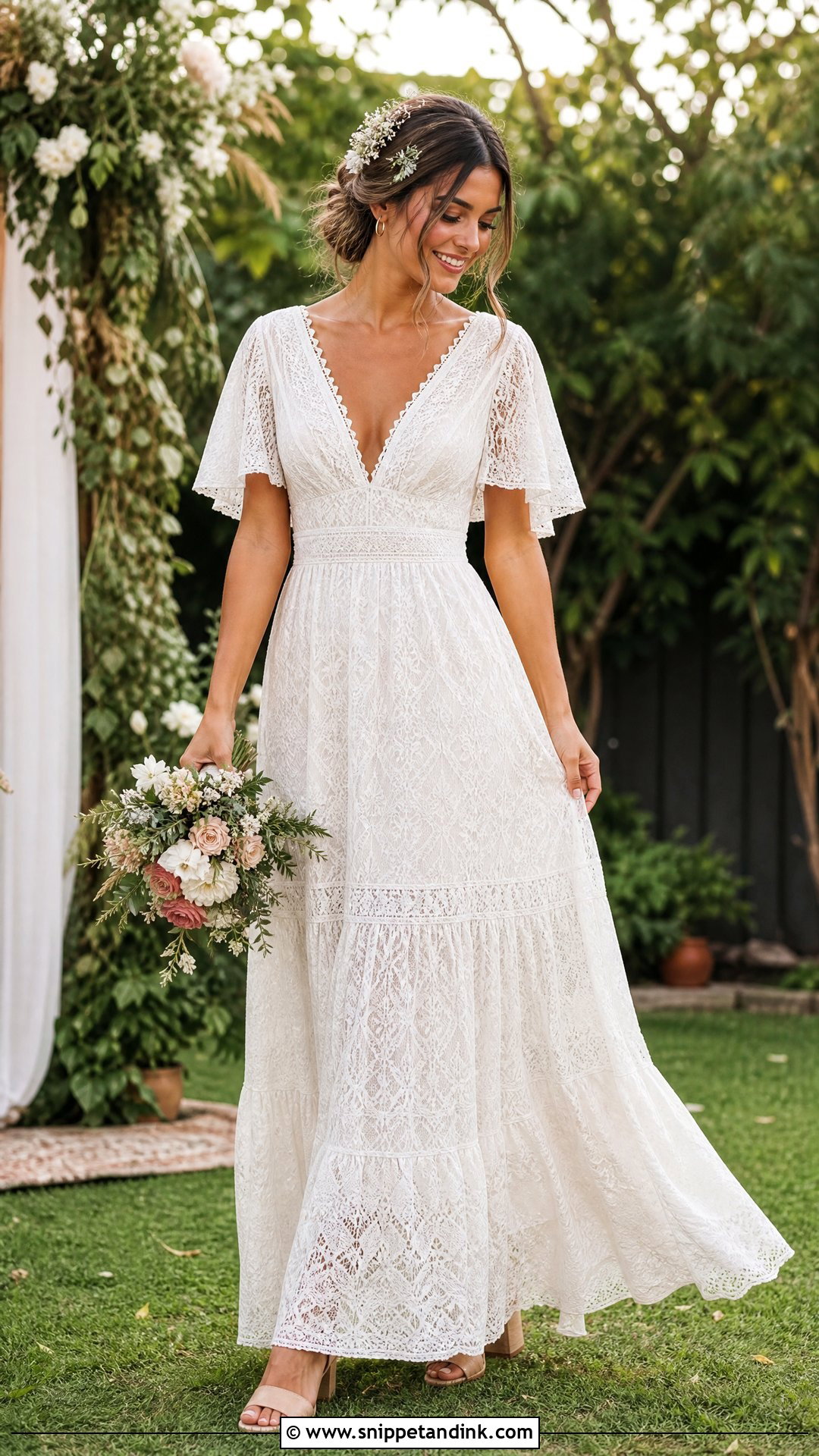Boho Lace Wedding Dress - Snippet and Ink - 25 Affordable Wedding Dress Ideas