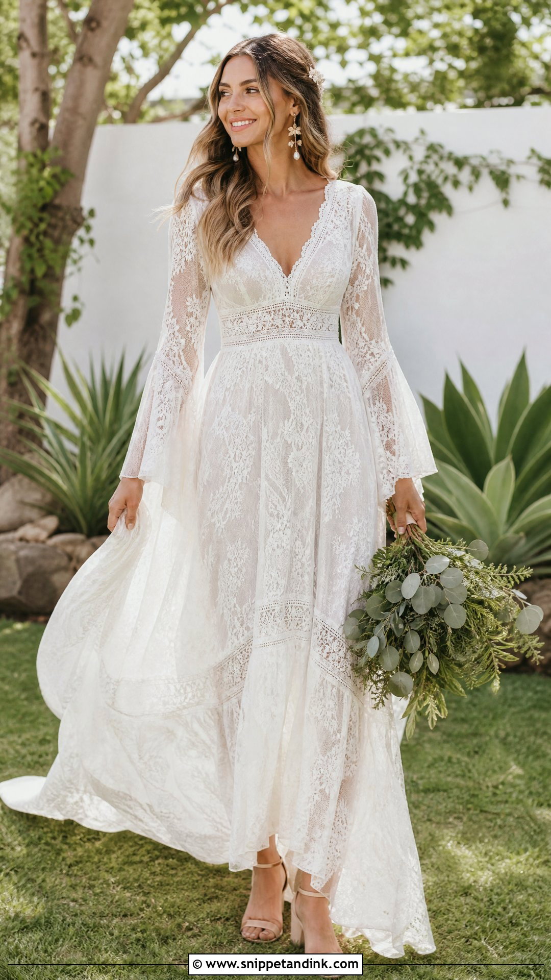 Boho Lace Wedding Dress - Snippet and Ink - 25 Magical Wedding Dress Ideas