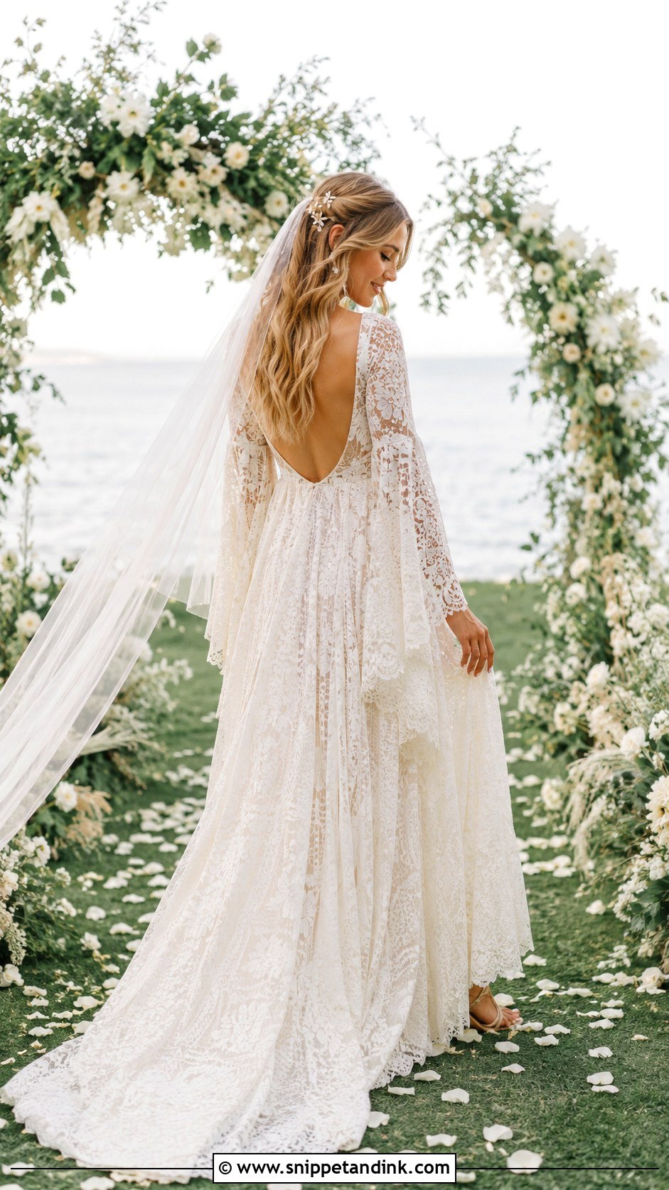 Boho Lace Wedding Dress - Snippet and Ink - 25 Soft Romantic Wedding Dress Ideas