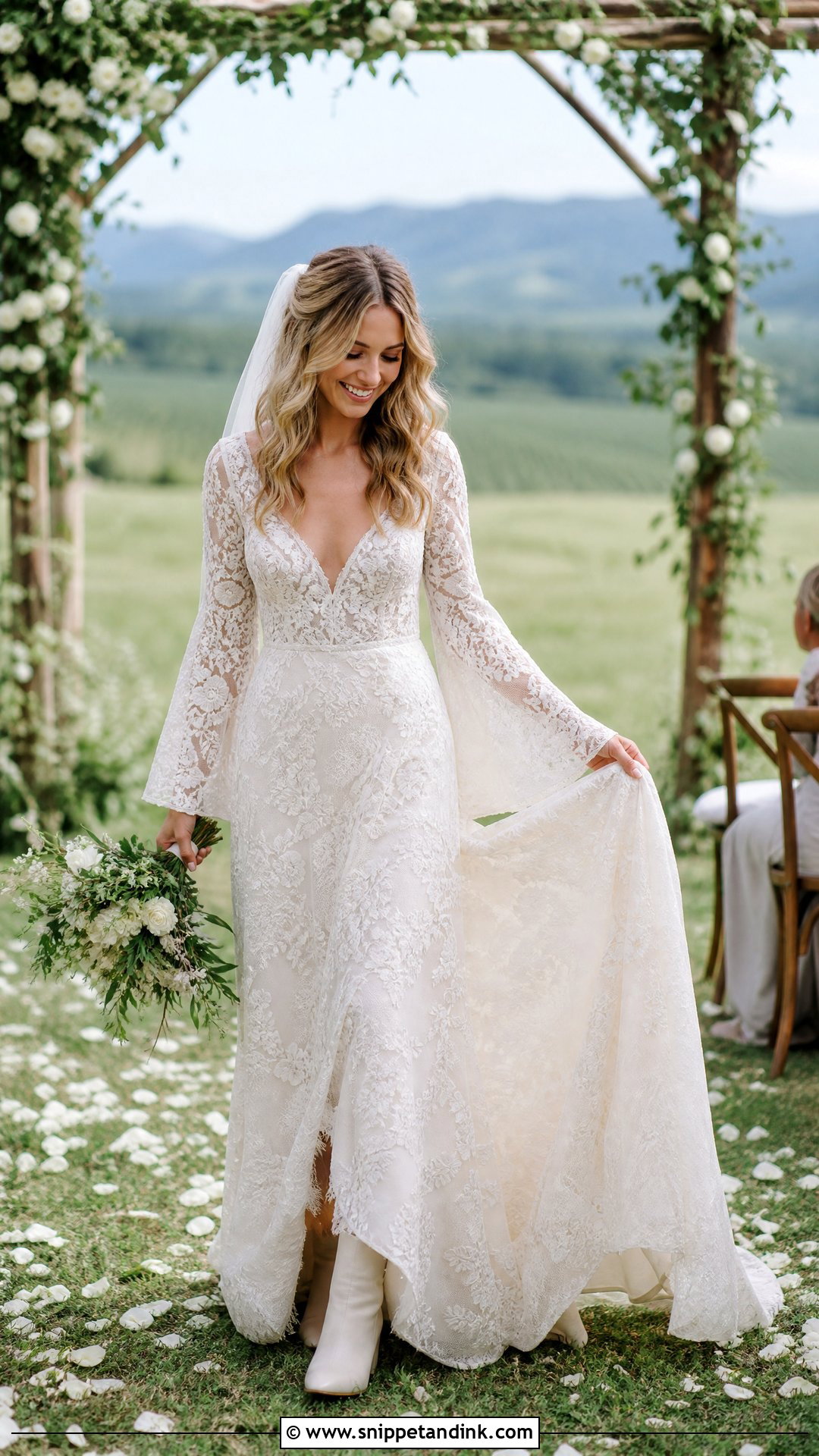 Boho Lace Wedding Dress - Snippet and Ink - 20 Bride Dresses 2025