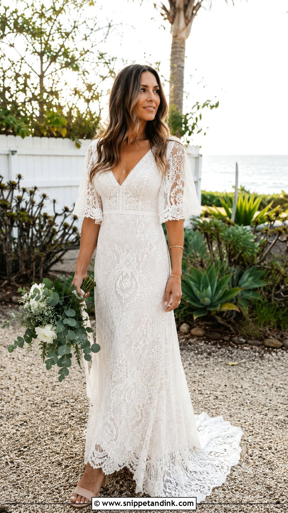 Boho Lace Wedding Dress - Snippet and Ink - 25 2nd Wedding Dress Ideas