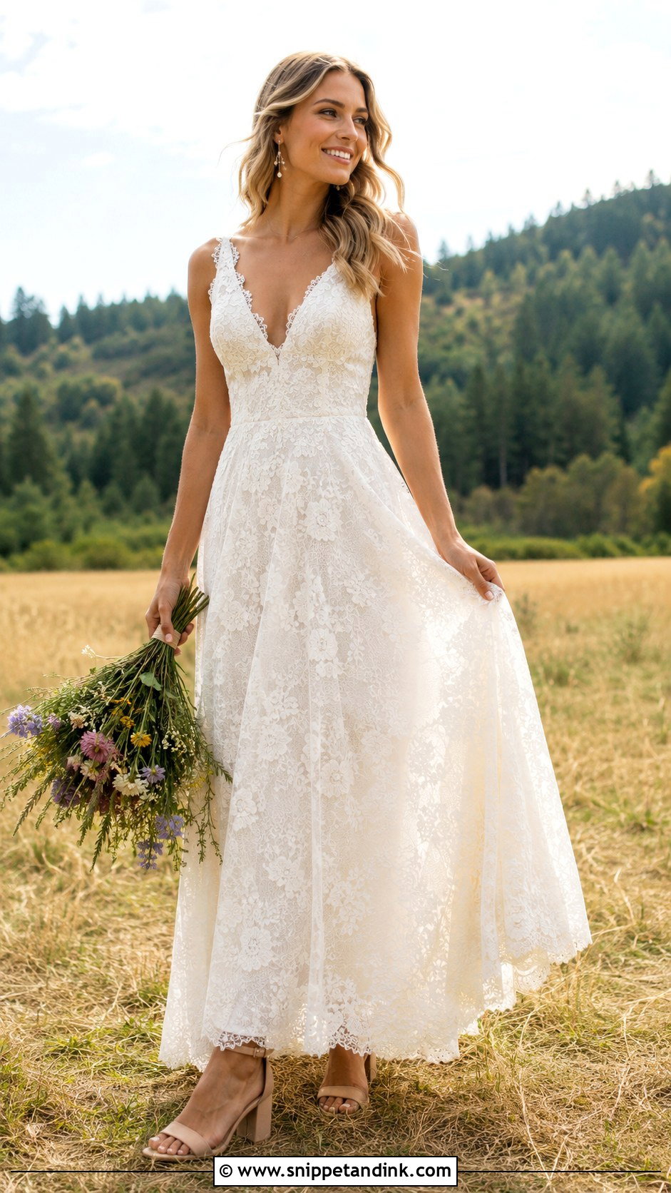 Boho Lace Wedding Dress - Snippet and Ink - 25 Boho Bride Dress Ideas