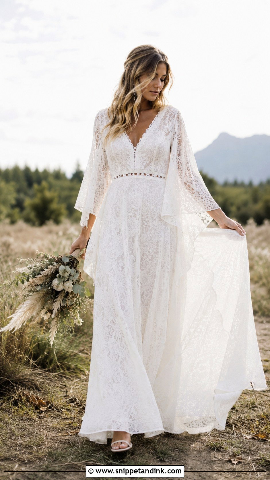 Boho Lace Wedding Dress - Snippet and Ink - 25 Elegant Lace Wedding Dress Ideas