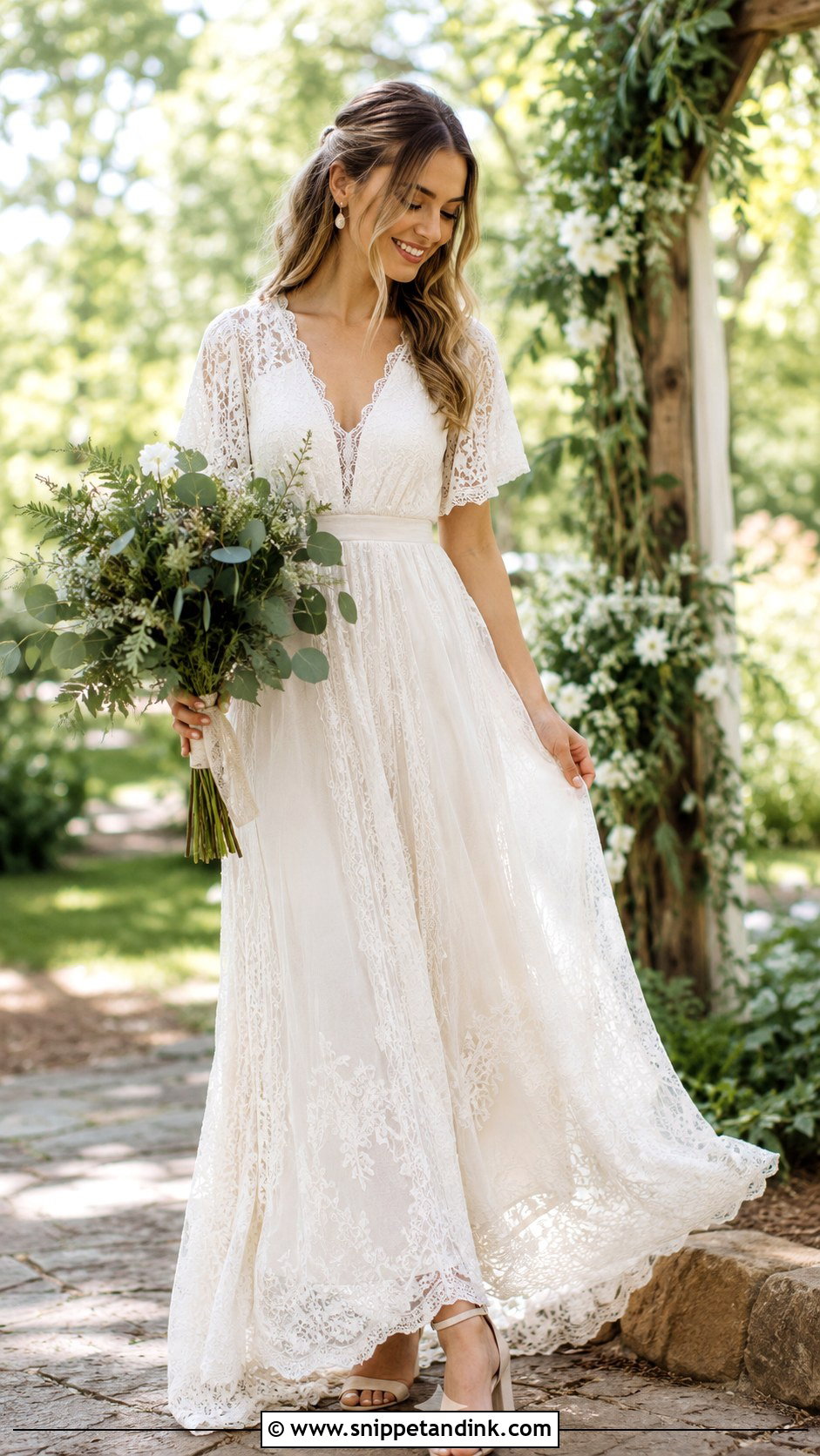 Boho Lace Wedding Dress - Snippet and Ink - 25 Intimate Wedding Dress Ideas