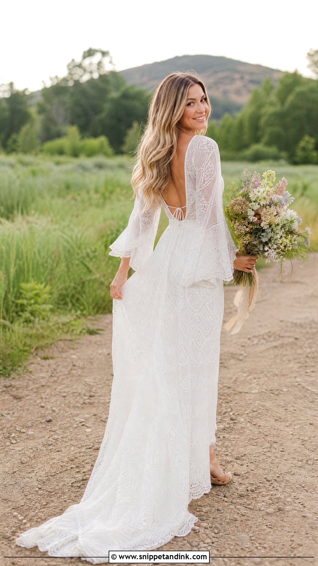 Boho Lace Wedding Dress - Snippet and Ink - 25 Wedding Dresses Inspiration