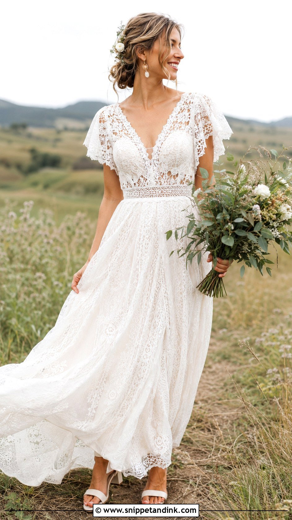 Boho Lace Wedding Dress - Snippet and Ink - 20 Beautiful Lace Styles for Wedding