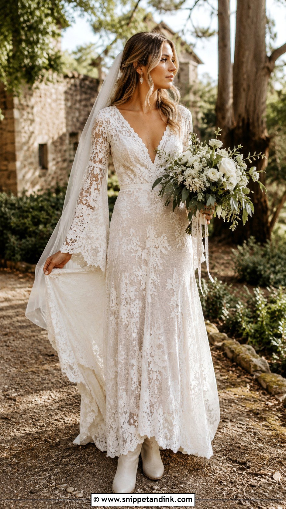 Boho Lace Wedding Dress - Snippet and Ink - 20 Dresses for Bride
