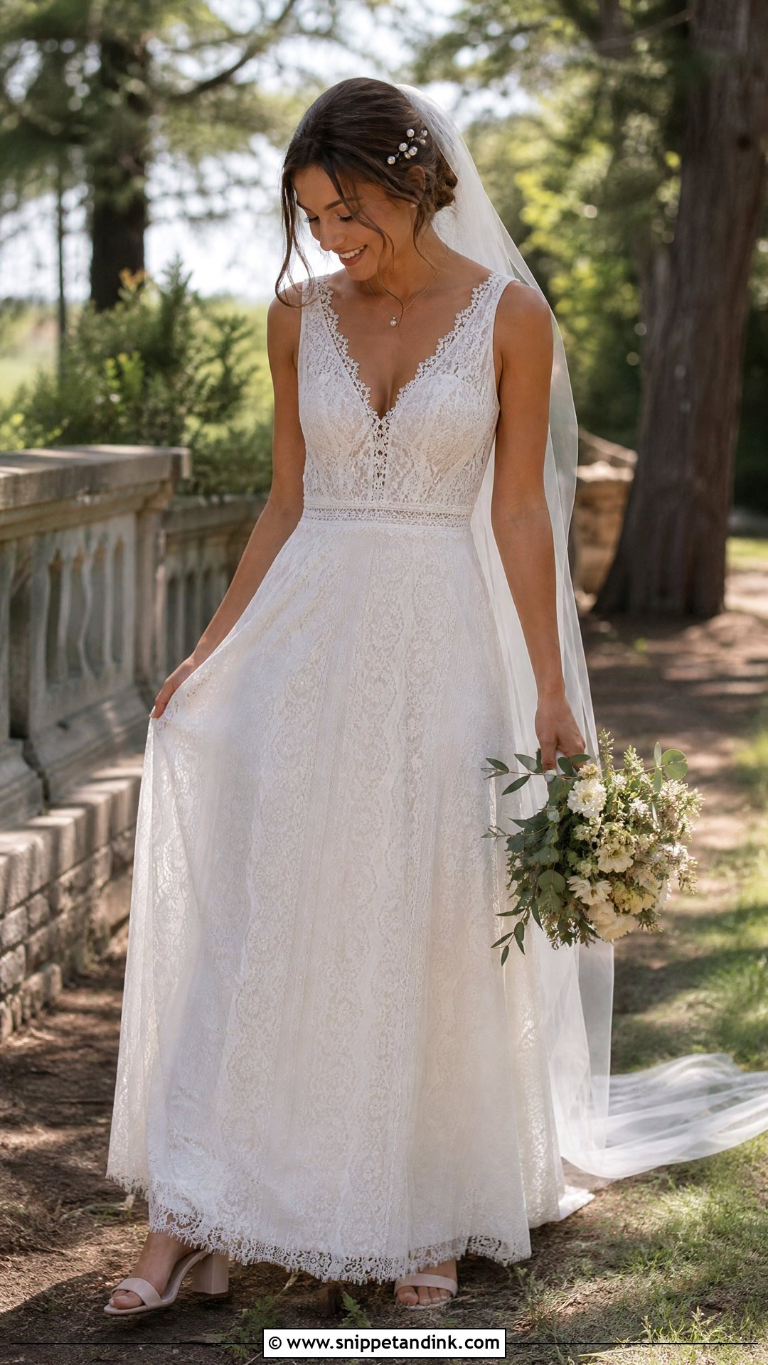 Boho Lace Wedding Dress - Snippet and Ink - 20 Romantic Dreamy Wedding Dress Ideas