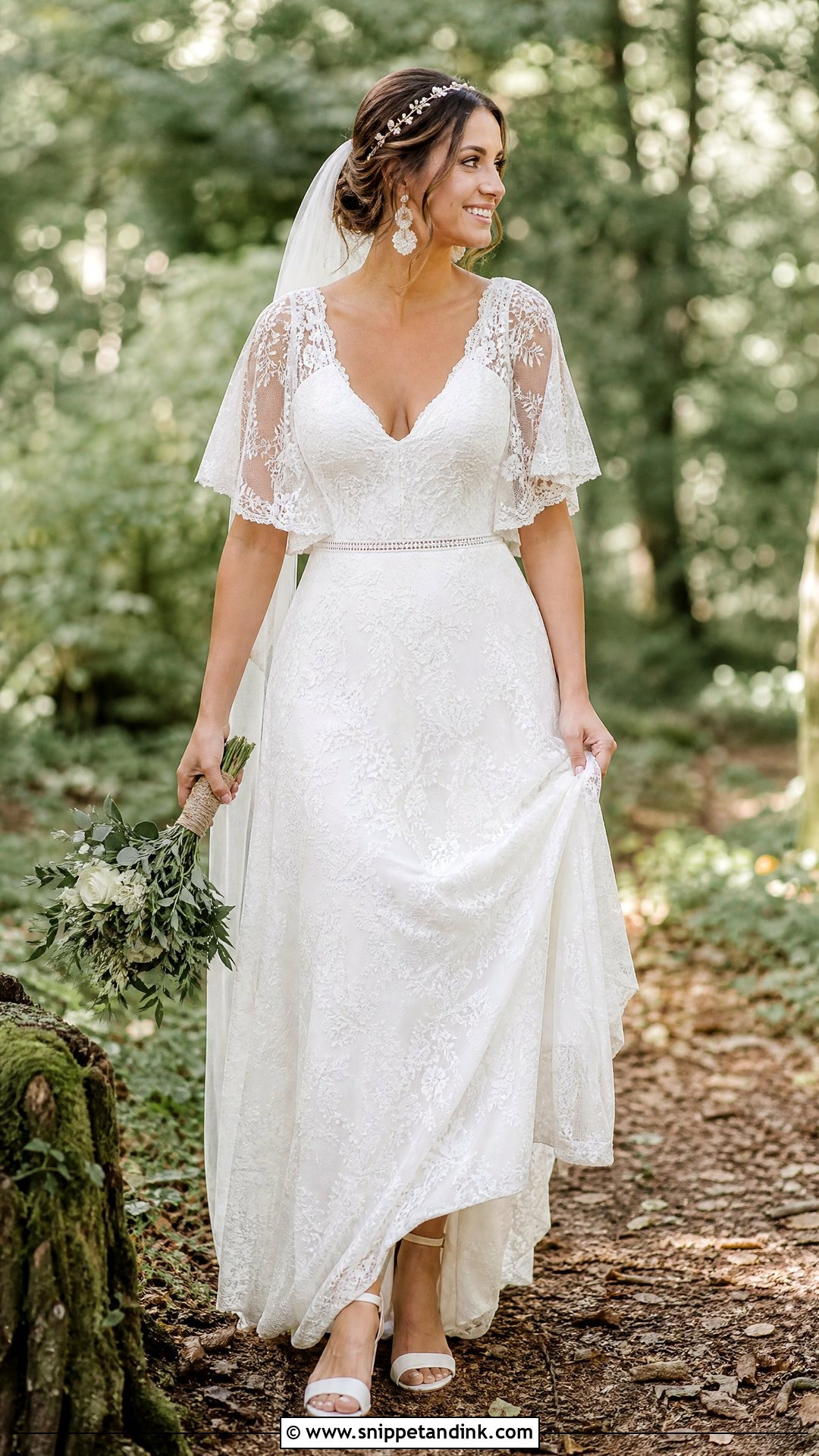 Boho Lace Wedding Dress - Snippet and Ink - 20 Uk Wedding Dress Ideas