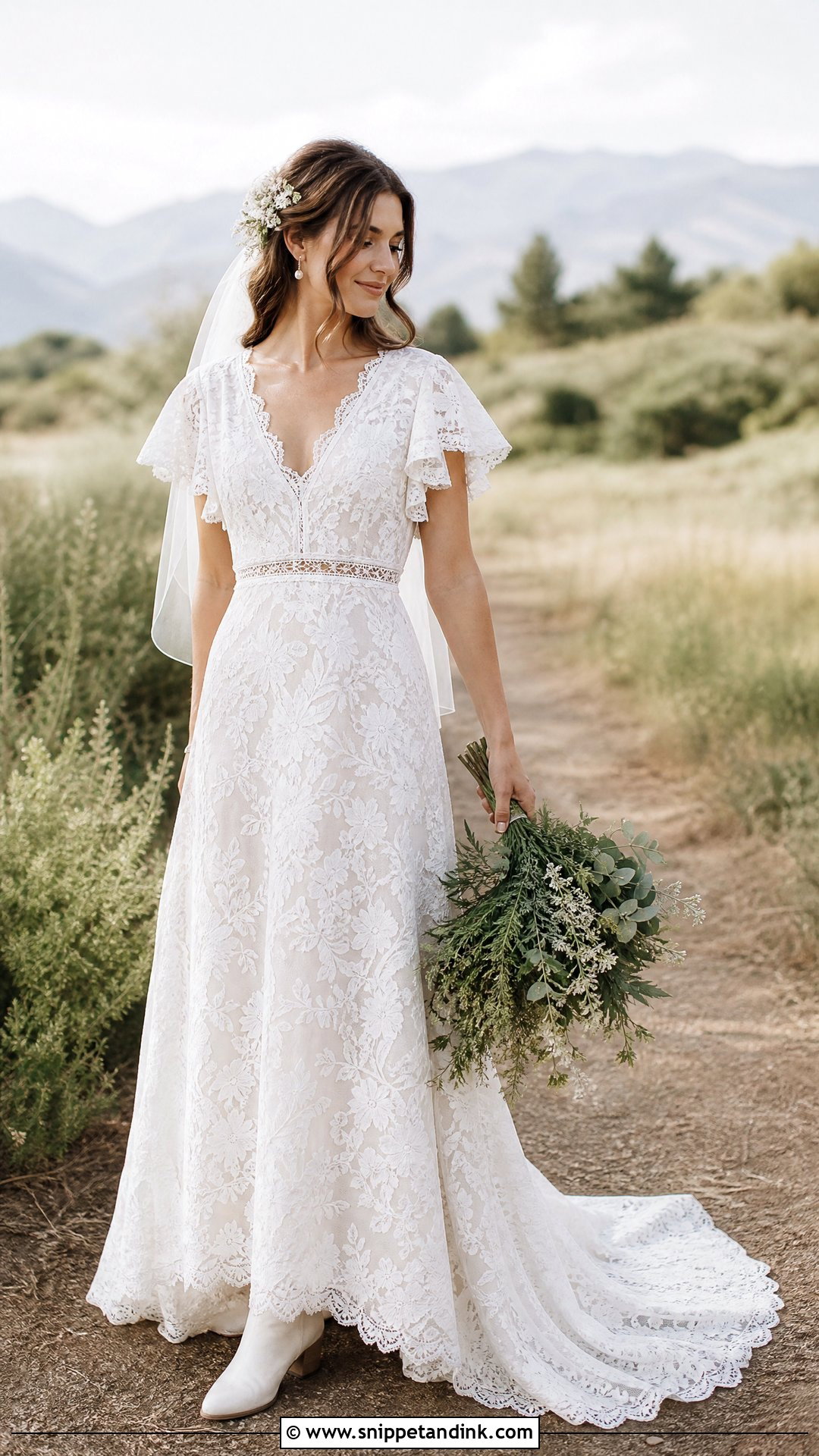 Boho Lace Wedding Dress - Snippet and Ink - 20 Wedding Bridal Dress Ideas