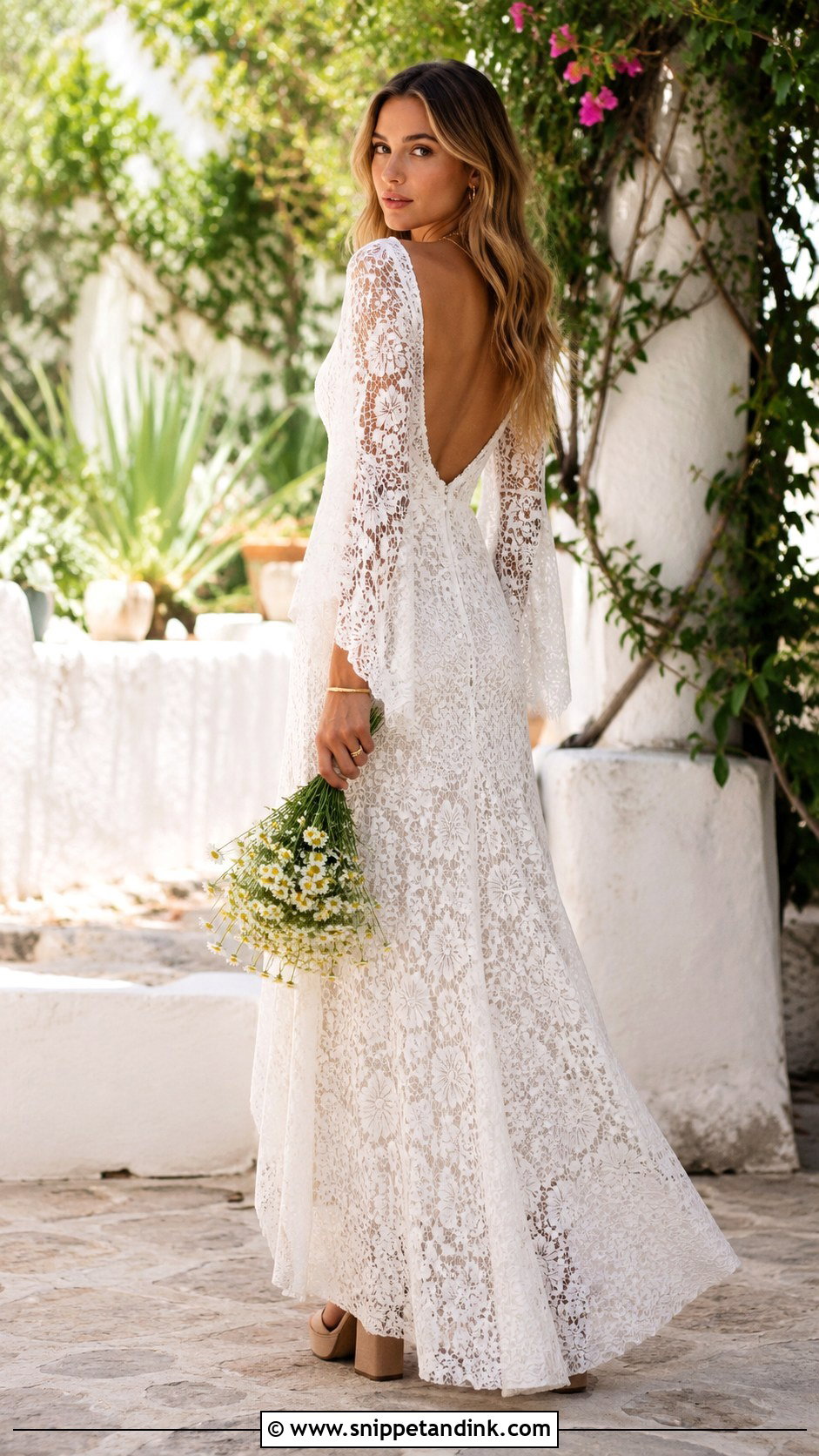 Boho Lace Wedding Dress - Snippet and Ink - 20 Mama Mia Wedding Dress Ideas