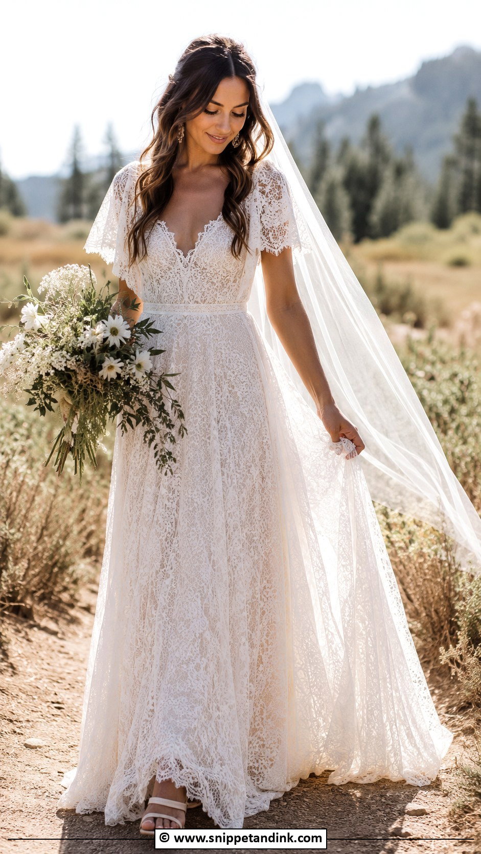 Boho Lace Wedding Dress - Snippet and Ink - 30 Wedding Dress Inspo Ideas