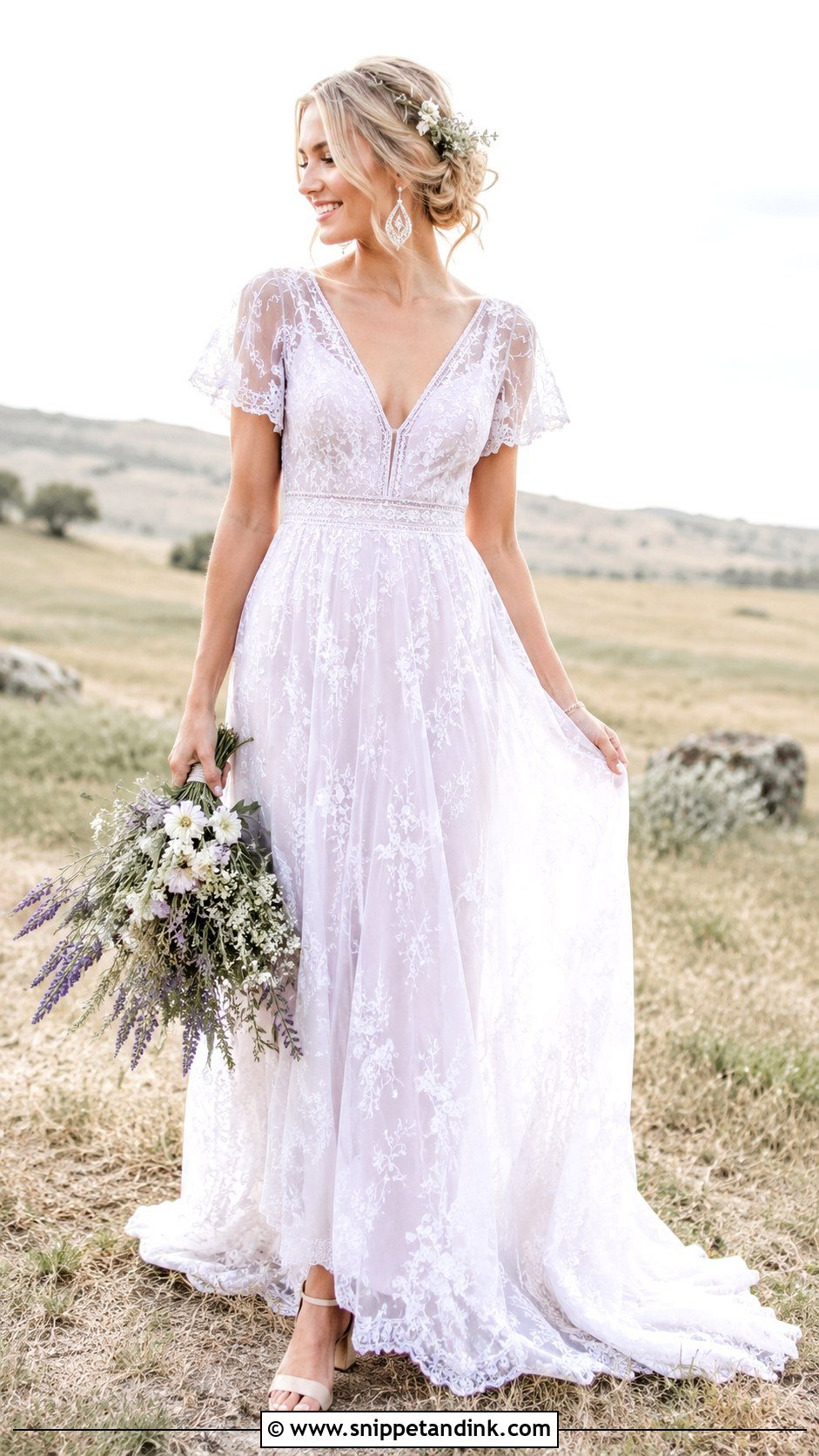Boho Lavender Bridal Dress - Snippet and Ink - 20 Lavender Bridal Dress Ideas