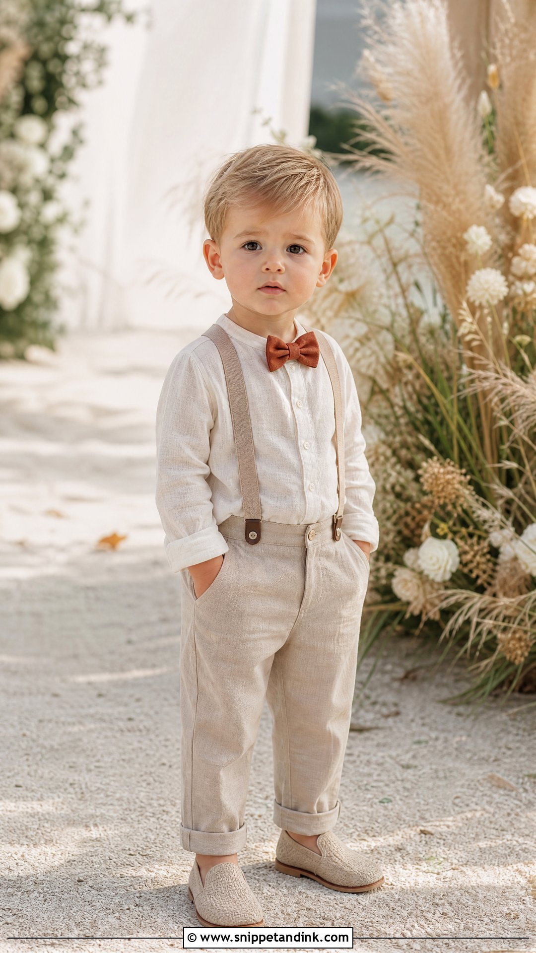 Boho Linen Toddler Ring Bearer Outfit - Snippet and Ink - 20 Toddler Ring Bearer Outfit Ideas