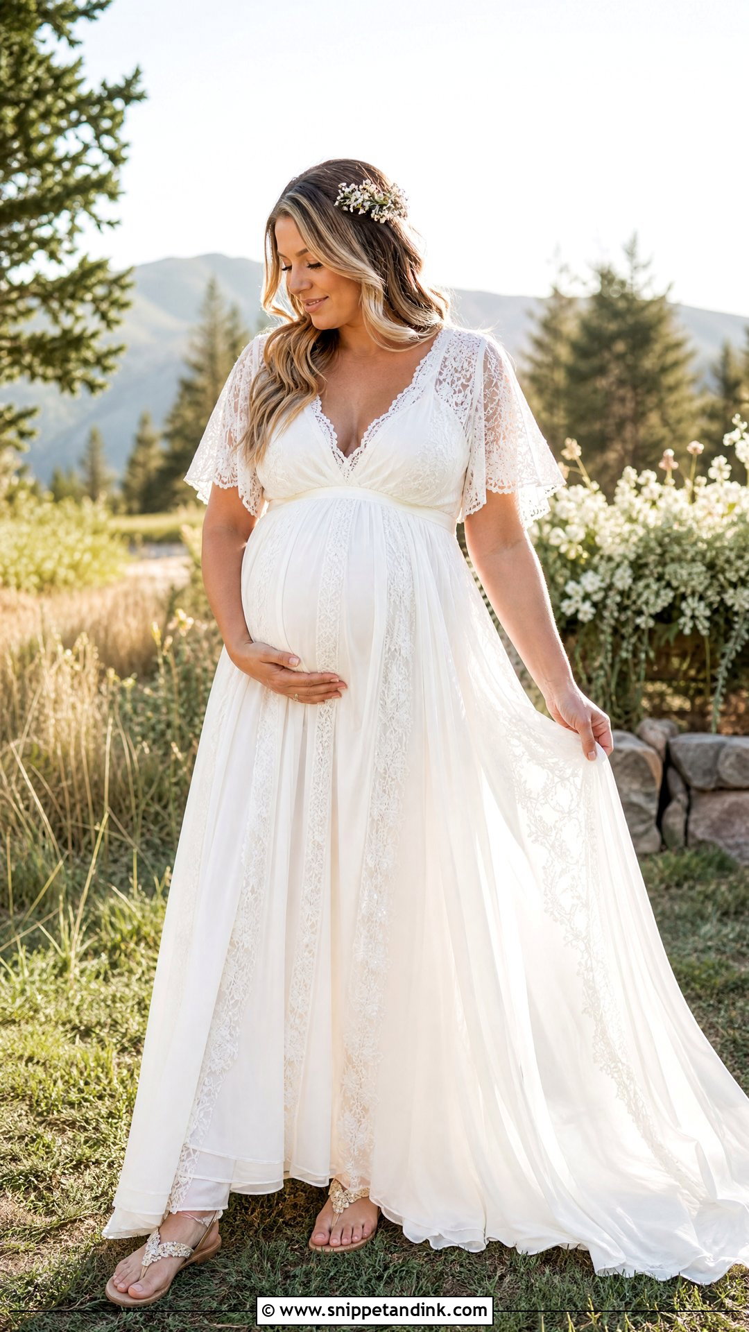 Boho Maternity Wedding Dress - Snippet and Ink - 25 Wedding Dress for Pregnant Bride Ideas