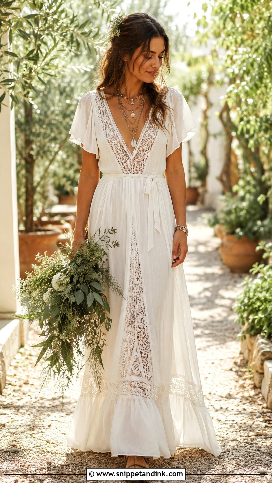 Boho Maxi Hippie Wedding Dress - Snippet and Ink - 30 Hippie Wedding Dress Ideas