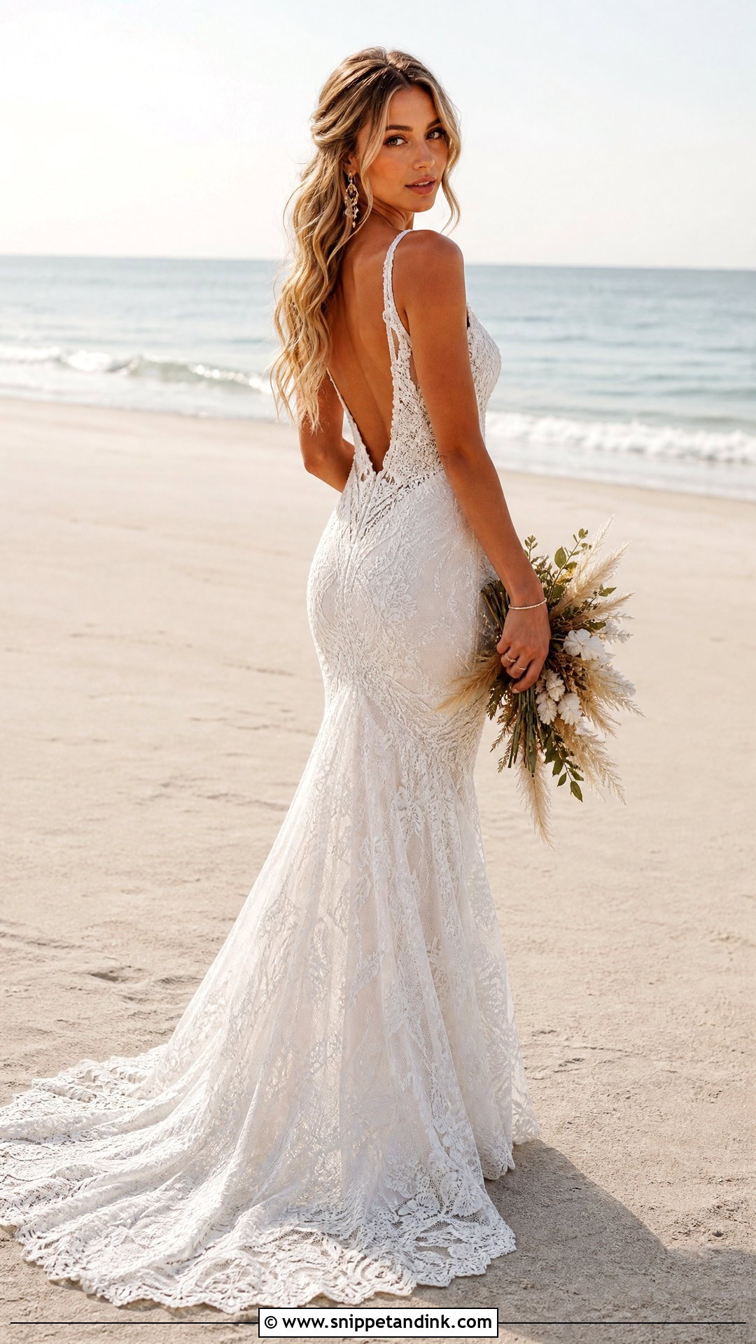 Boho Mermaid Beach Wedding Dress - Snippet and Ink - 25 Beach Wedding Dress Boho Ideas