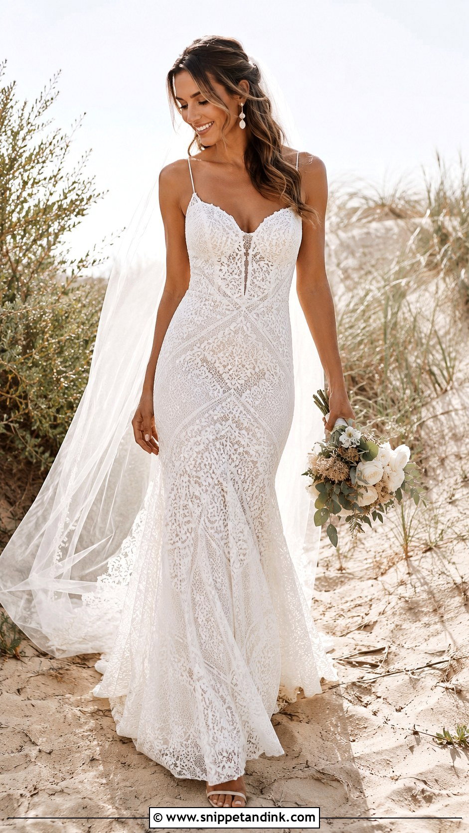 Boho Mermaid Beach Wedding Dress - Snippet and Ink - 25 Beachy Wedding Dress Boho Ideas