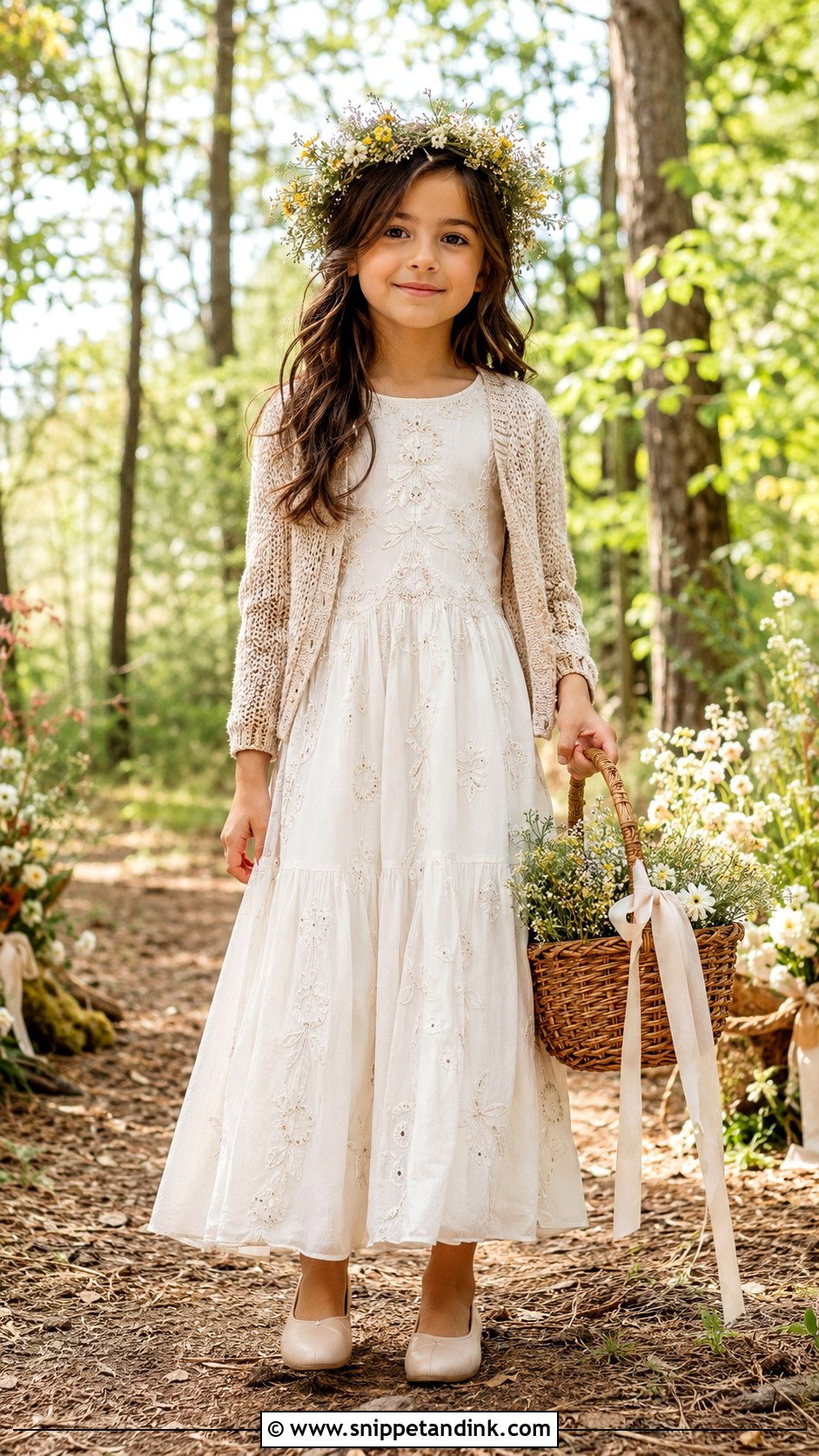 Boho Mini Bride Dress With Flower Crown - Snippet and Ink - 20 Mini Bride Ideas