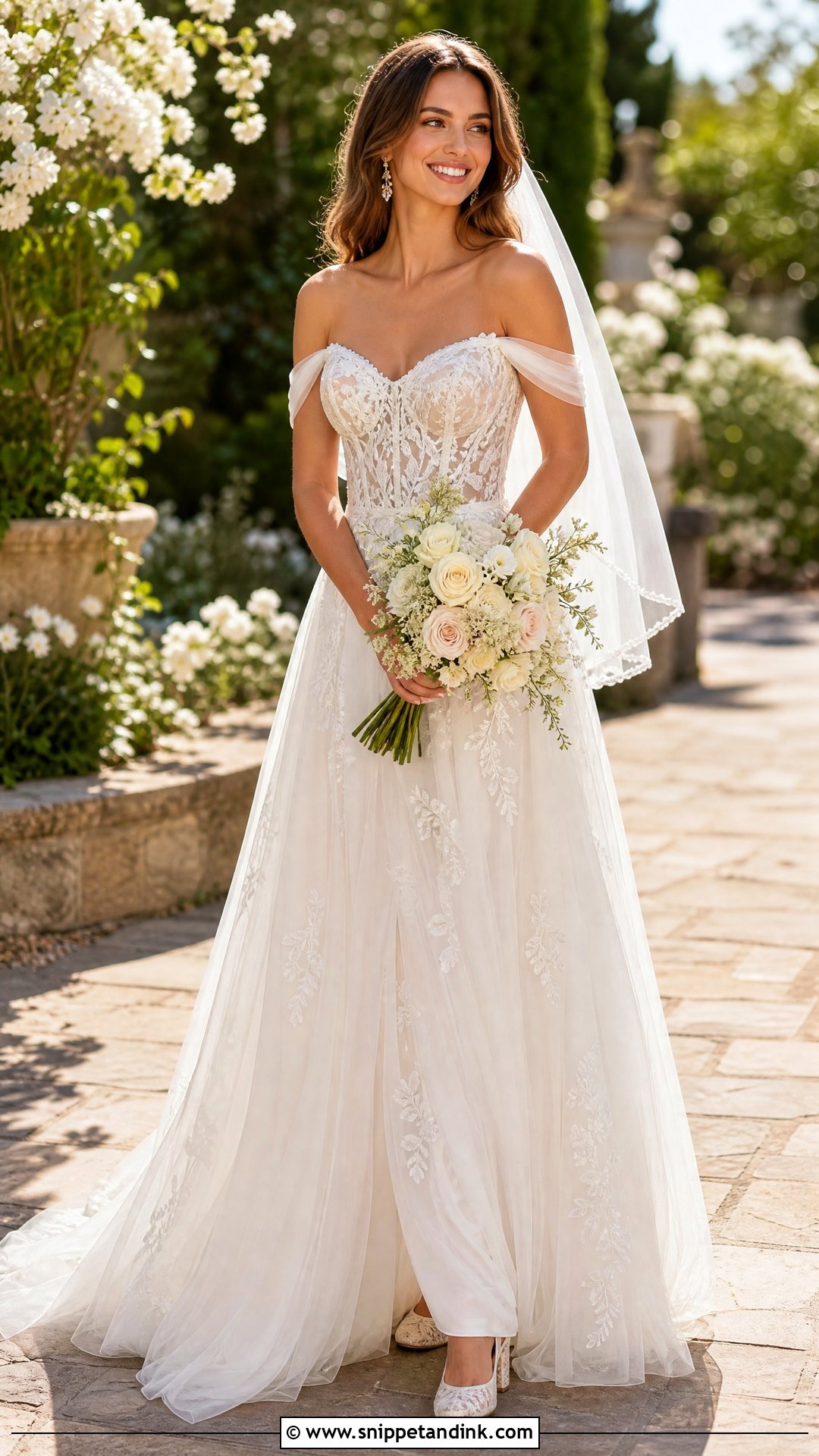 Boho Off the Shoulder Wedding Dress - Snippet and Ink - 20 Wedding Dress Inspiration Boho Ideas